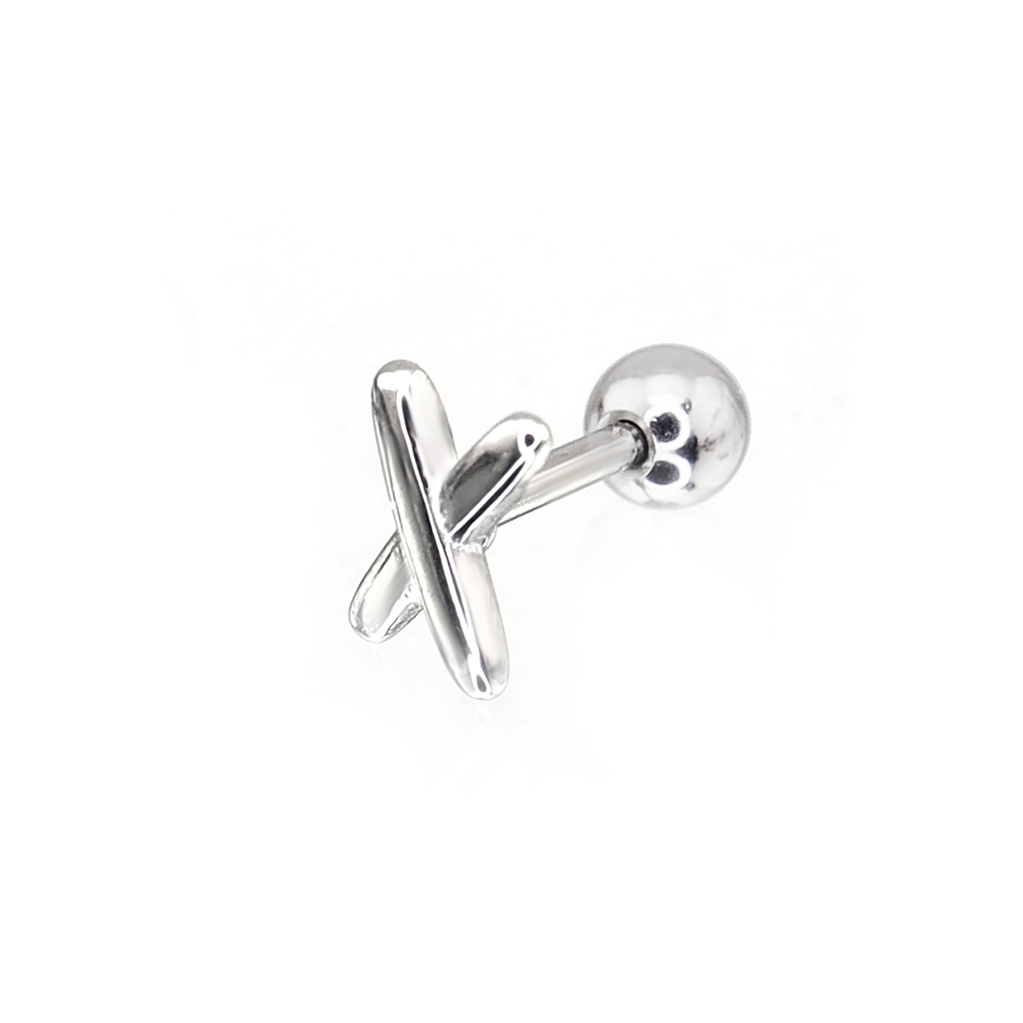 "X" Design stainless steel Ear Studs ph1