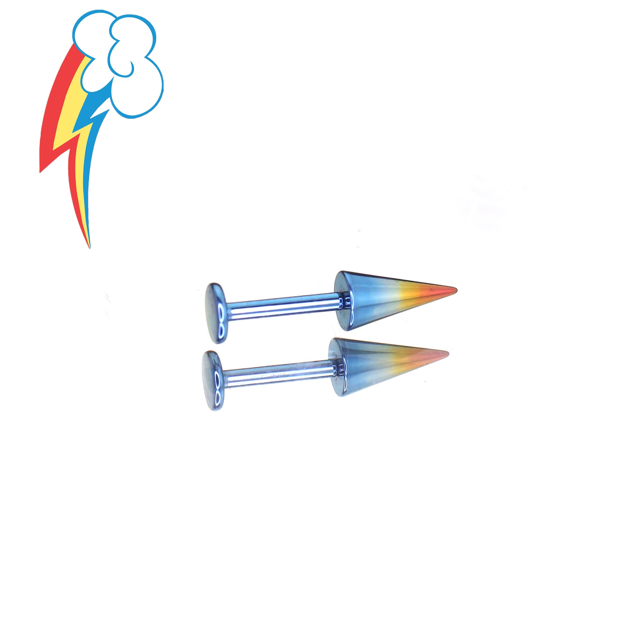 MLP Titanium Zirconia Devil Spike Stud - Ear & Lip
