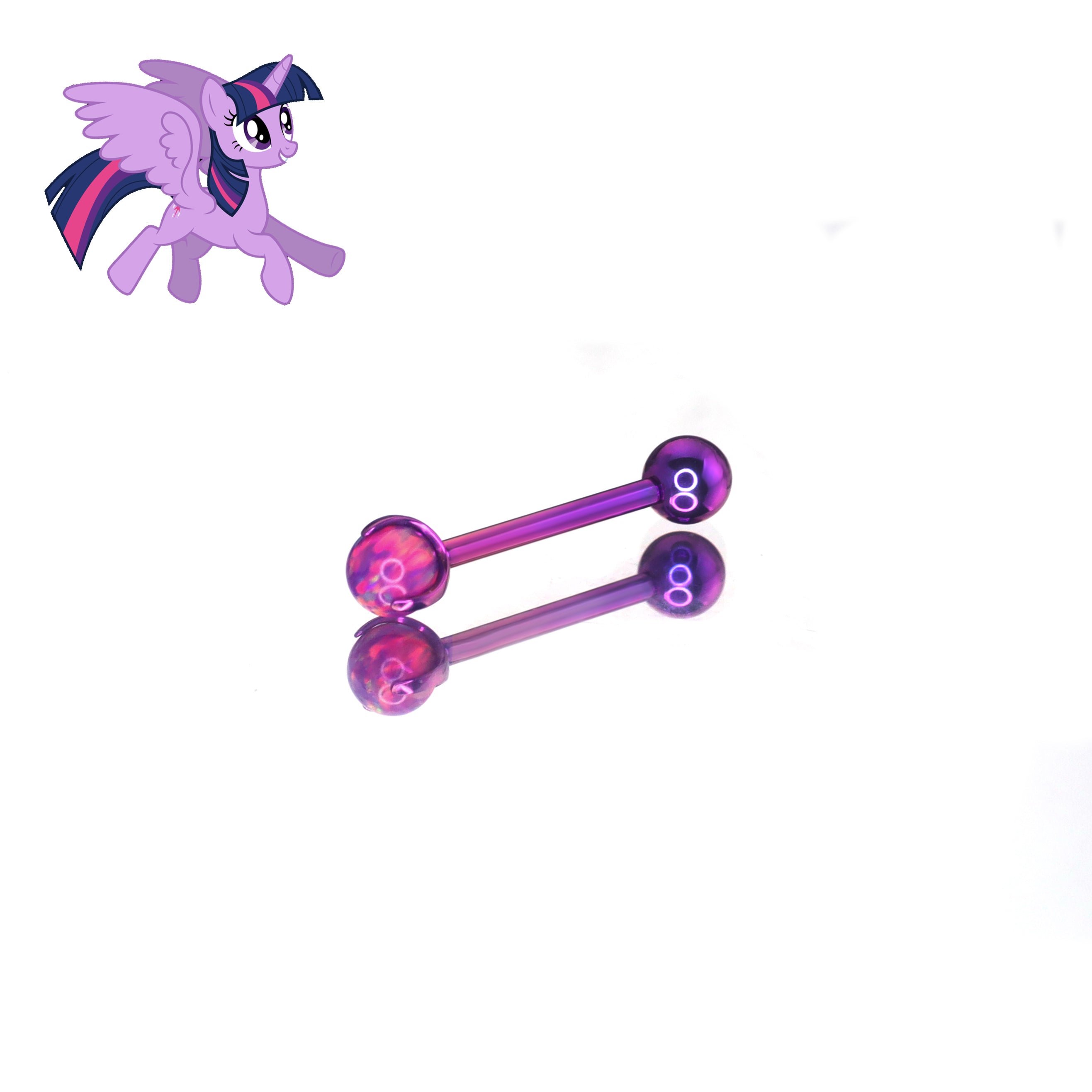 MLP Opal CZ Barbell - Tongue