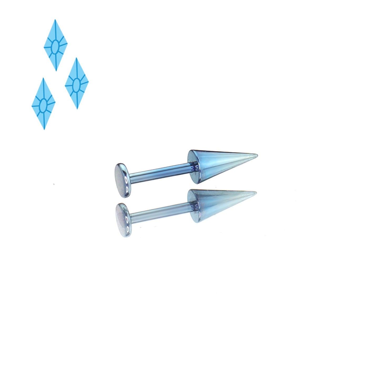 MLP Titanium Zirconia Devil Spike Stud - Ear & Lip