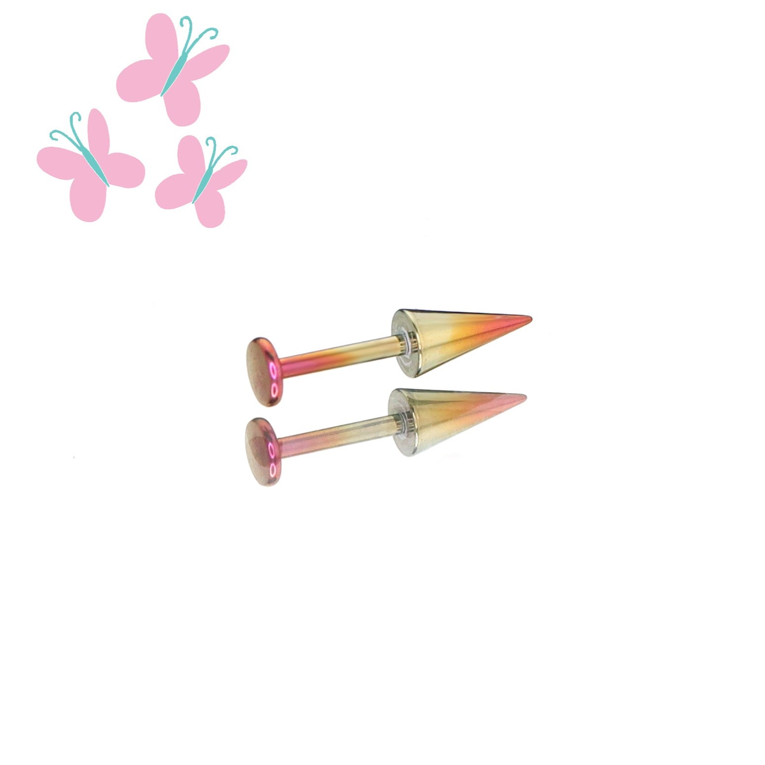 MLP Titanium Zirconia Devil Spike Stud - Ear & Lip