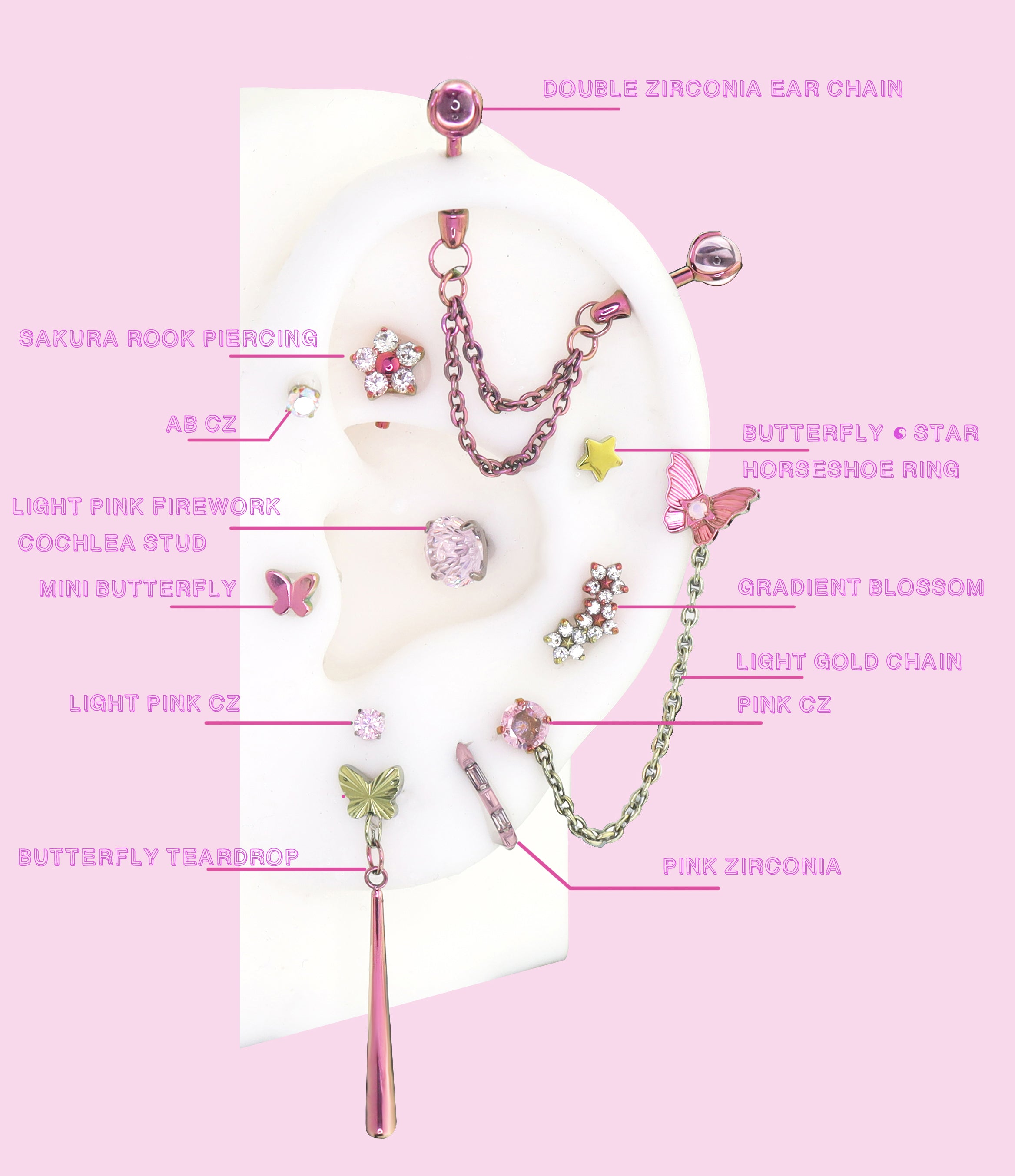 MLP Fluttershy Series Ear Accessories Set