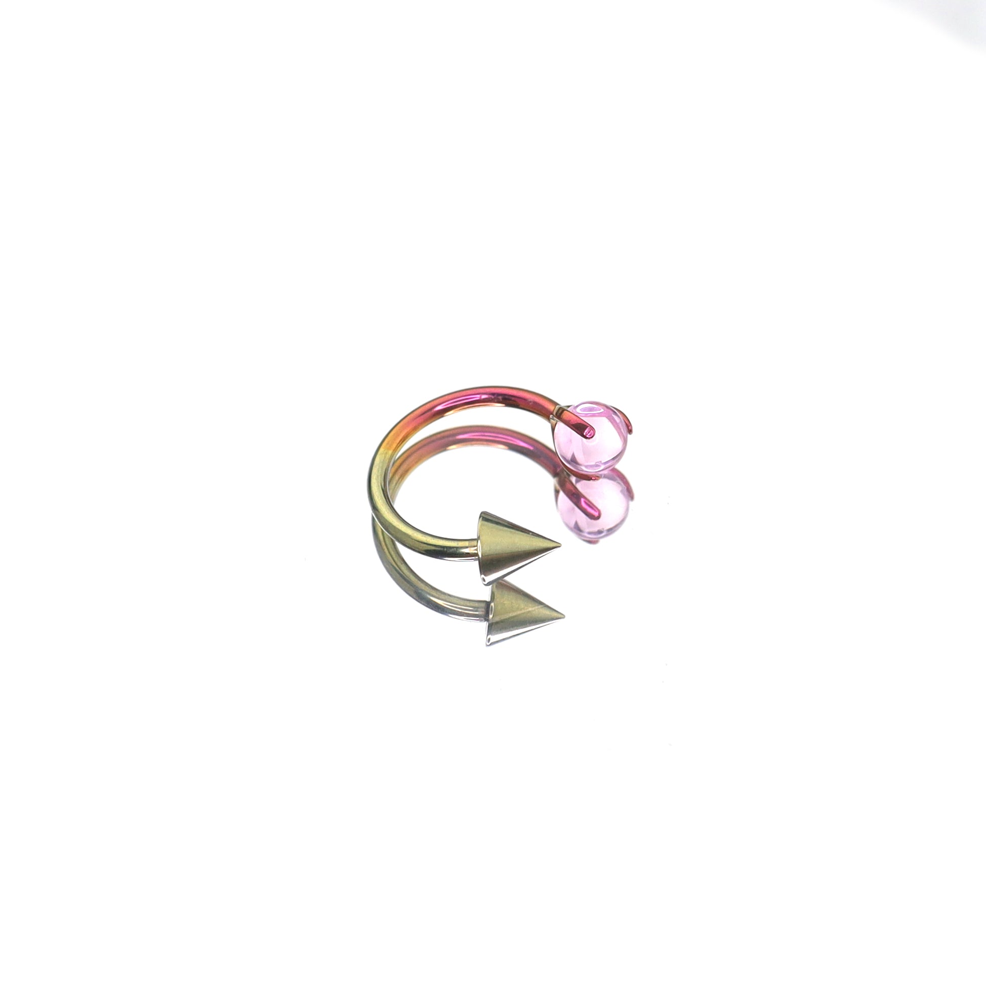 MLP Titanium Internally Threaded Zirconia Ring - Horseshoe, Cartilage, Earring & Labret