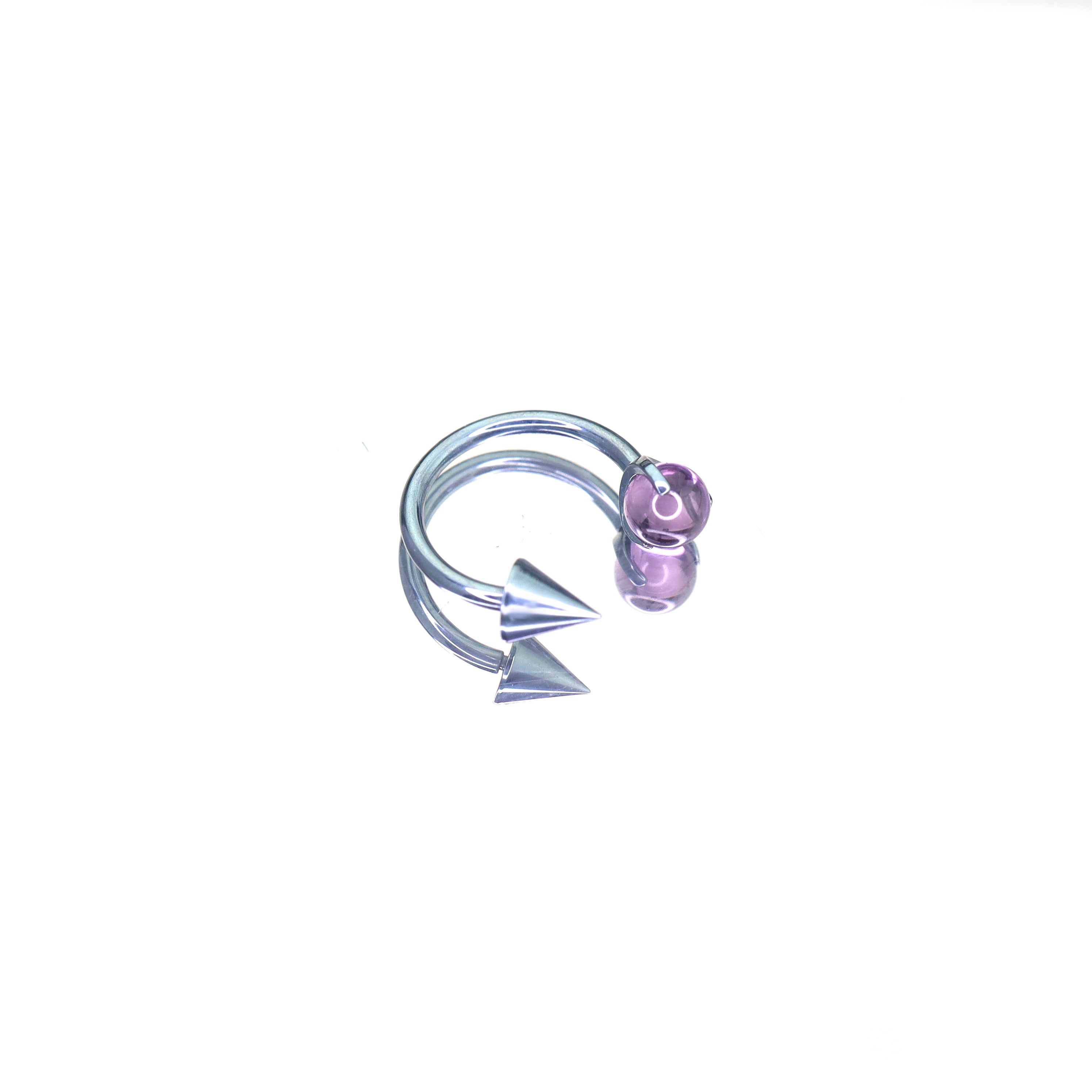 MLP Titanium Internally Threaded Zirconia Ring - Horseshoe, Cartilage, Earring & Labret