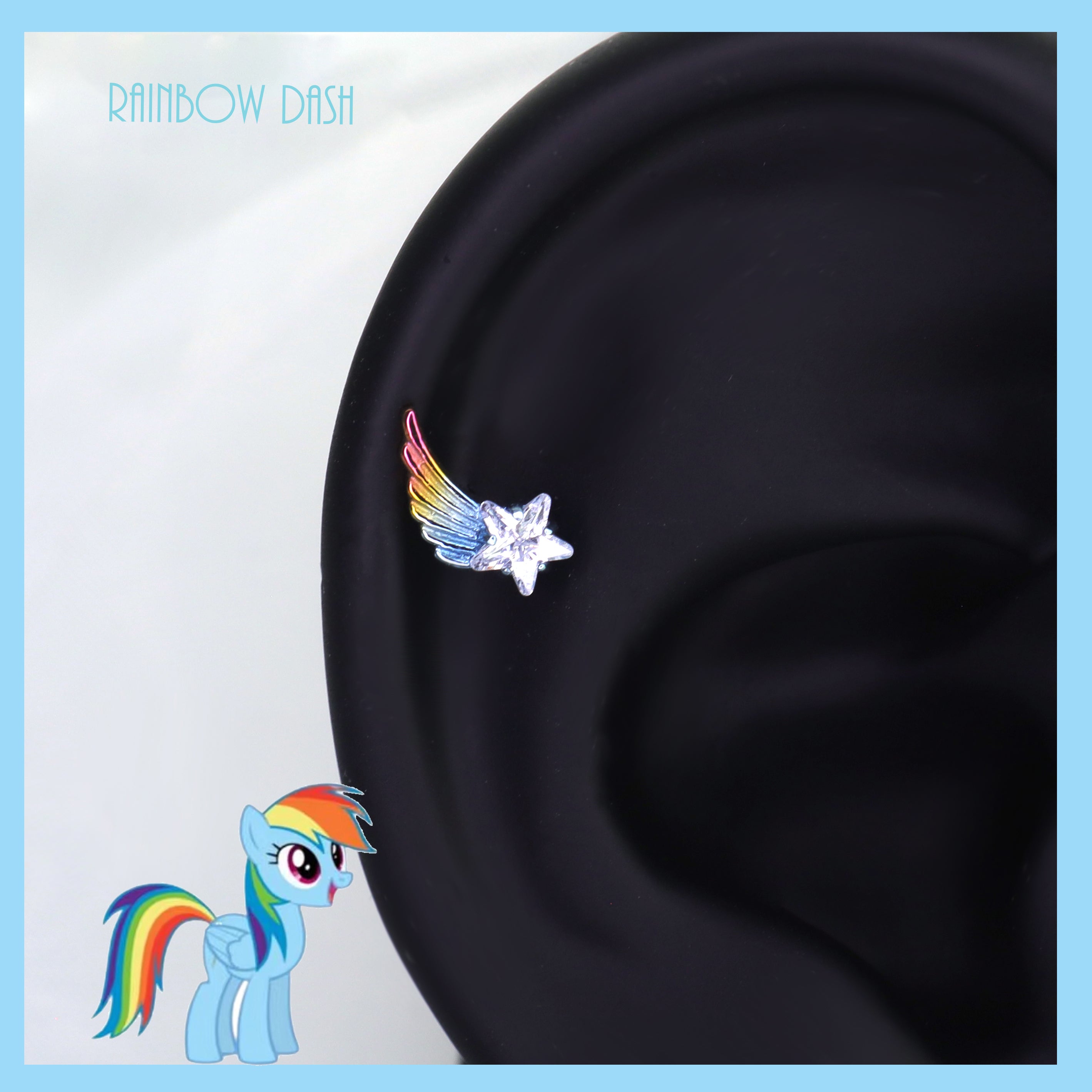 MLP Rainbow Star Ear Stud