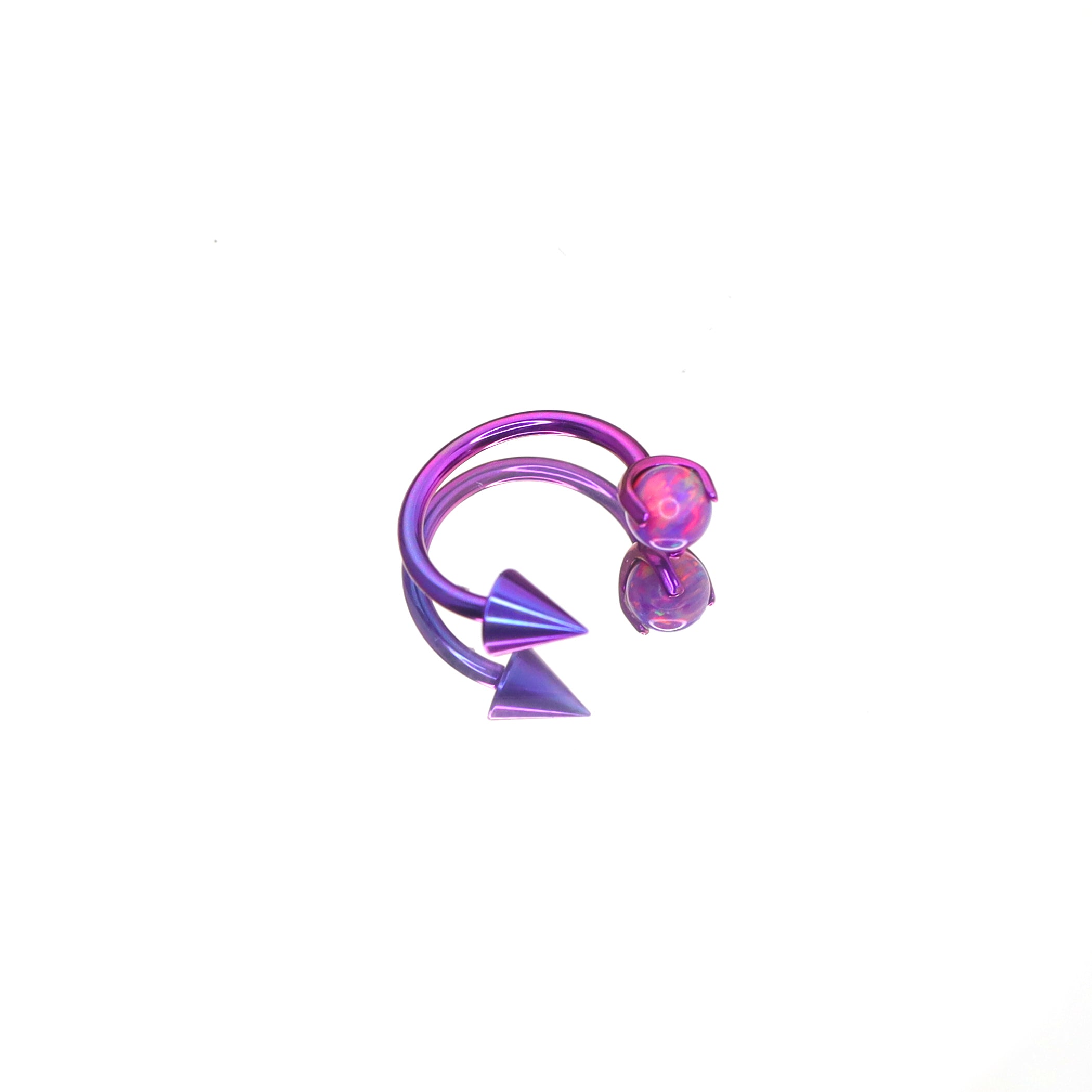 MLP Titanium Internally Threaded Zirconia Ring - Horseshoe, Cartilage, Earring & Labret
