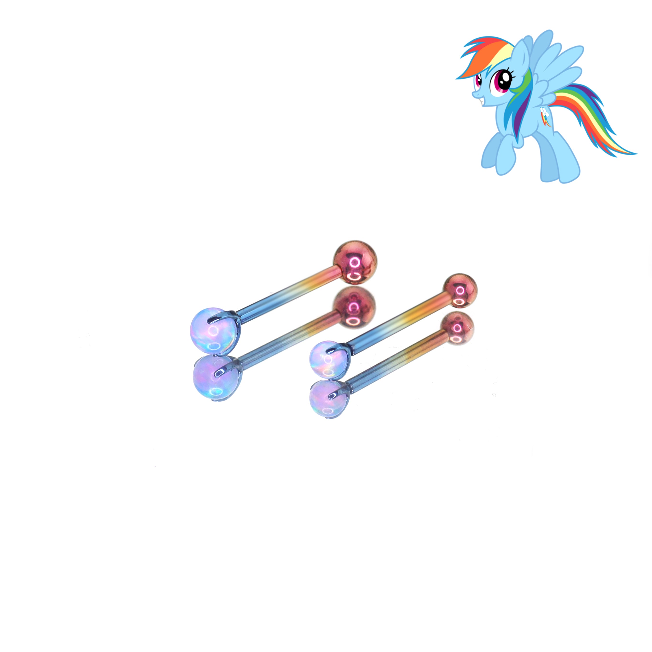 MLP Opal CZ Barbell - Tongue