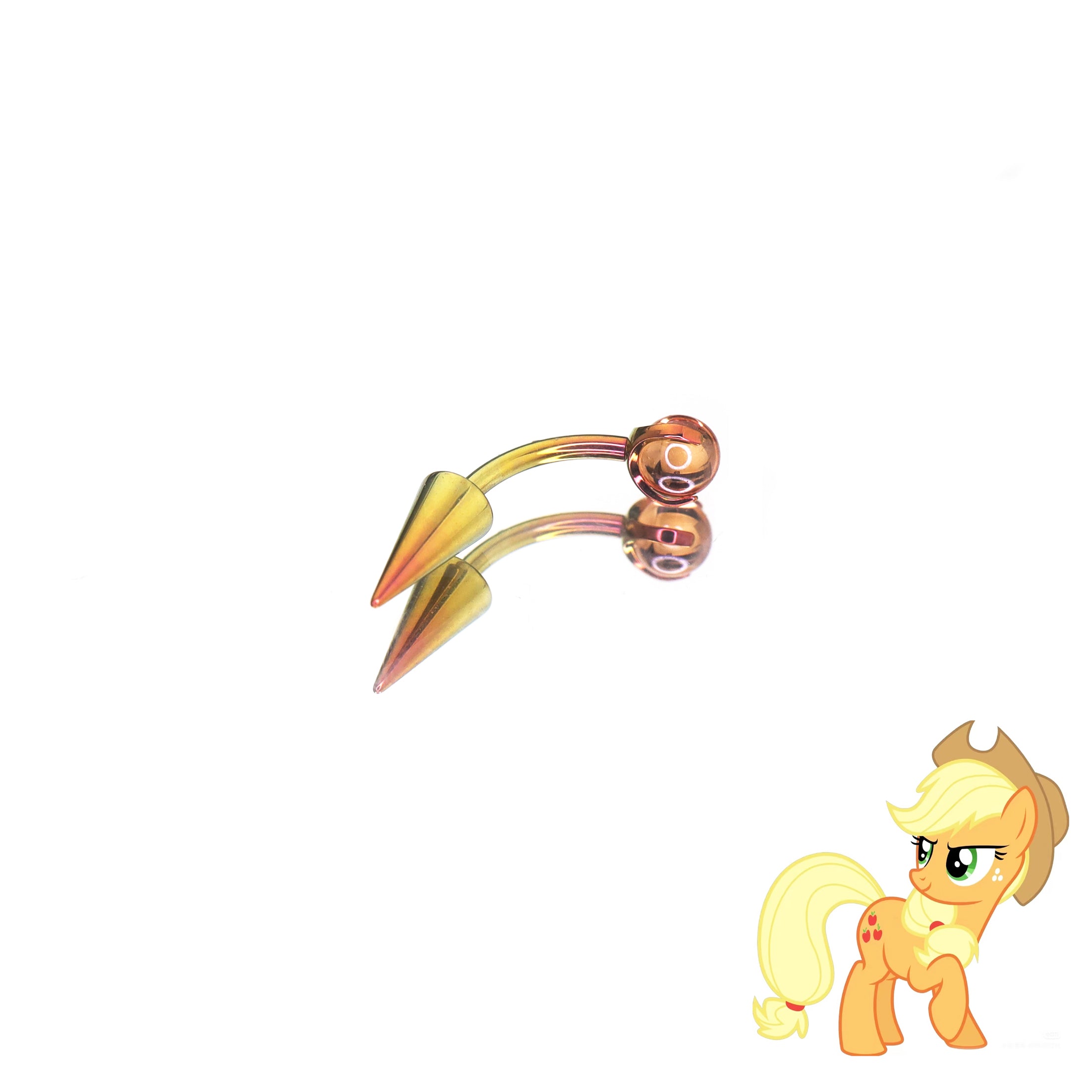 MLP Titanium Inner Thread Zirconia Stud - Eyebrow & Rook & Ear