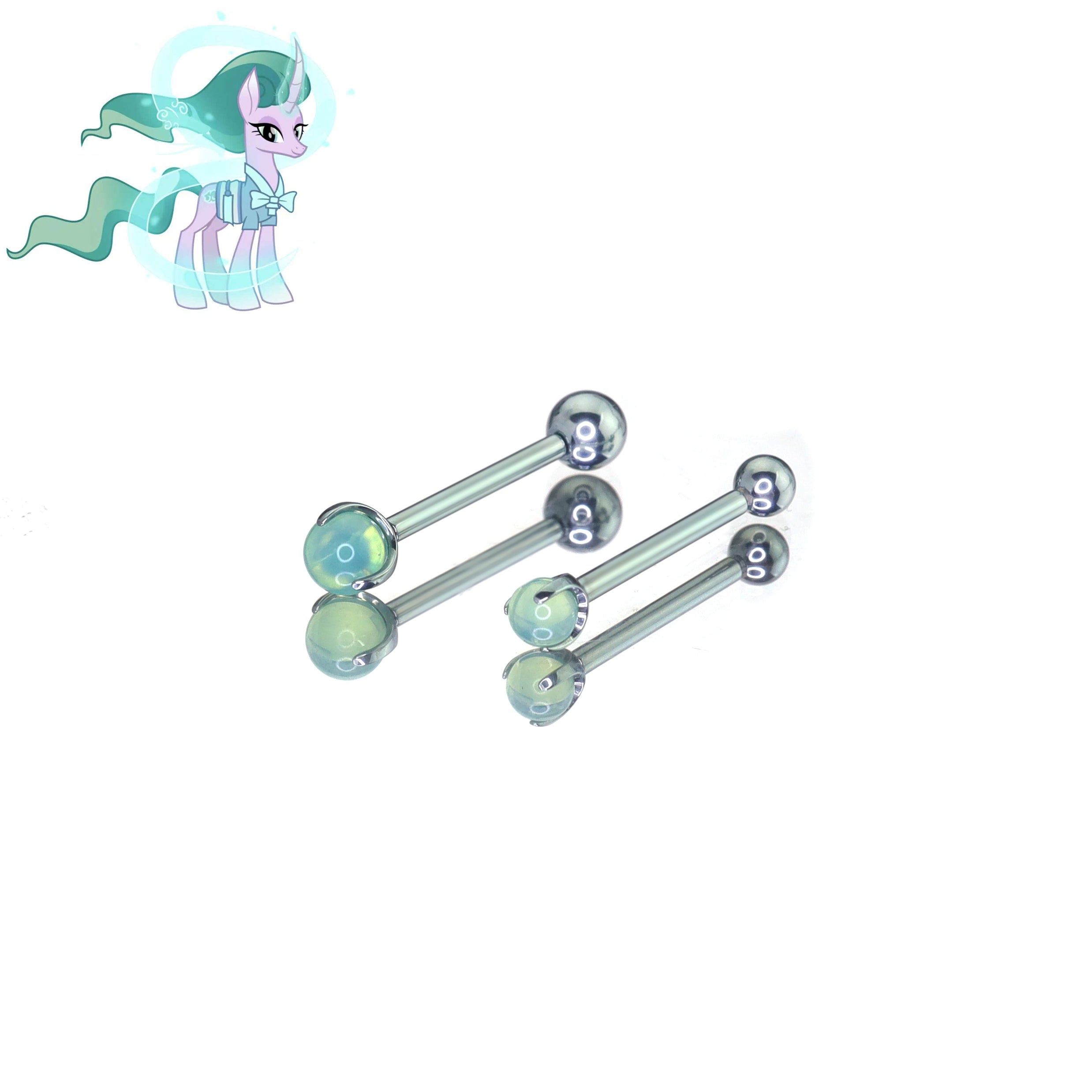 MLP Opal CZ Barbell - Tongue