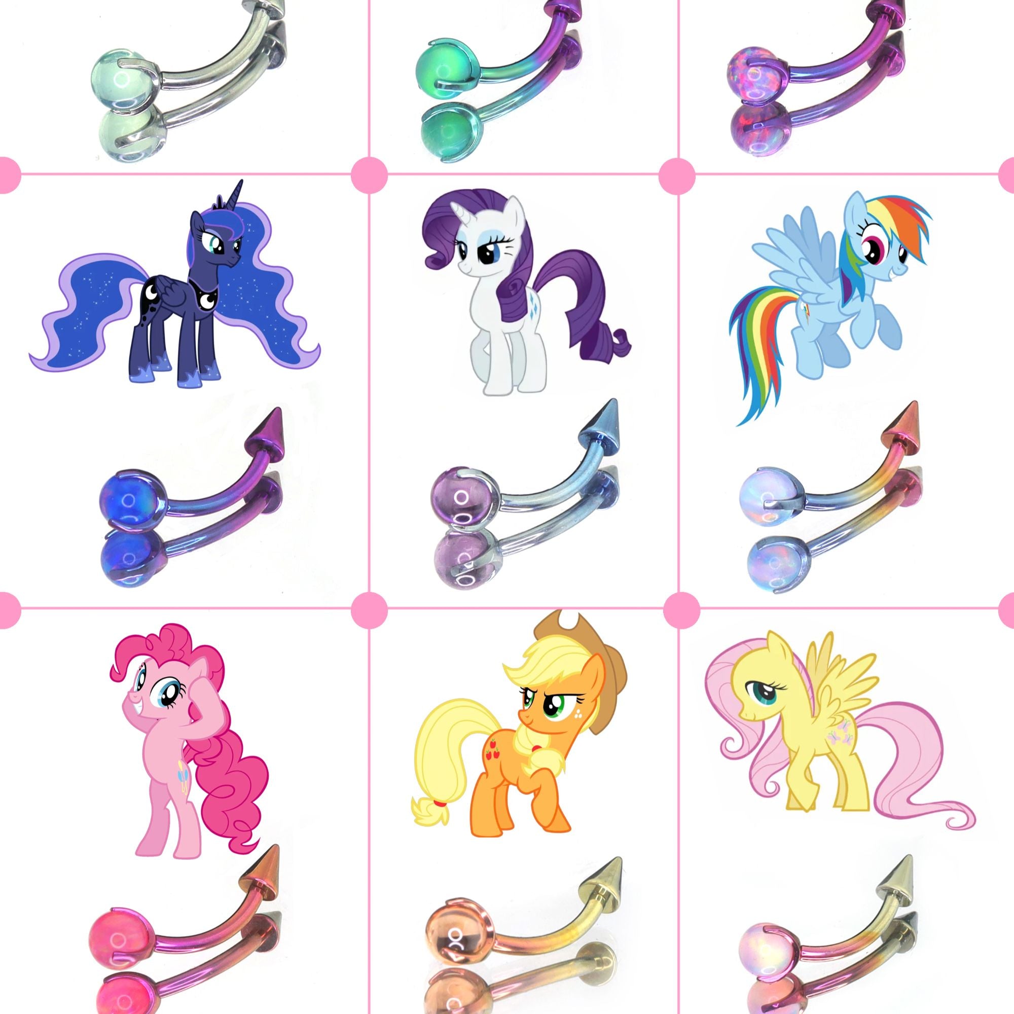 MLP Titanium Opal Rook - eyebrow