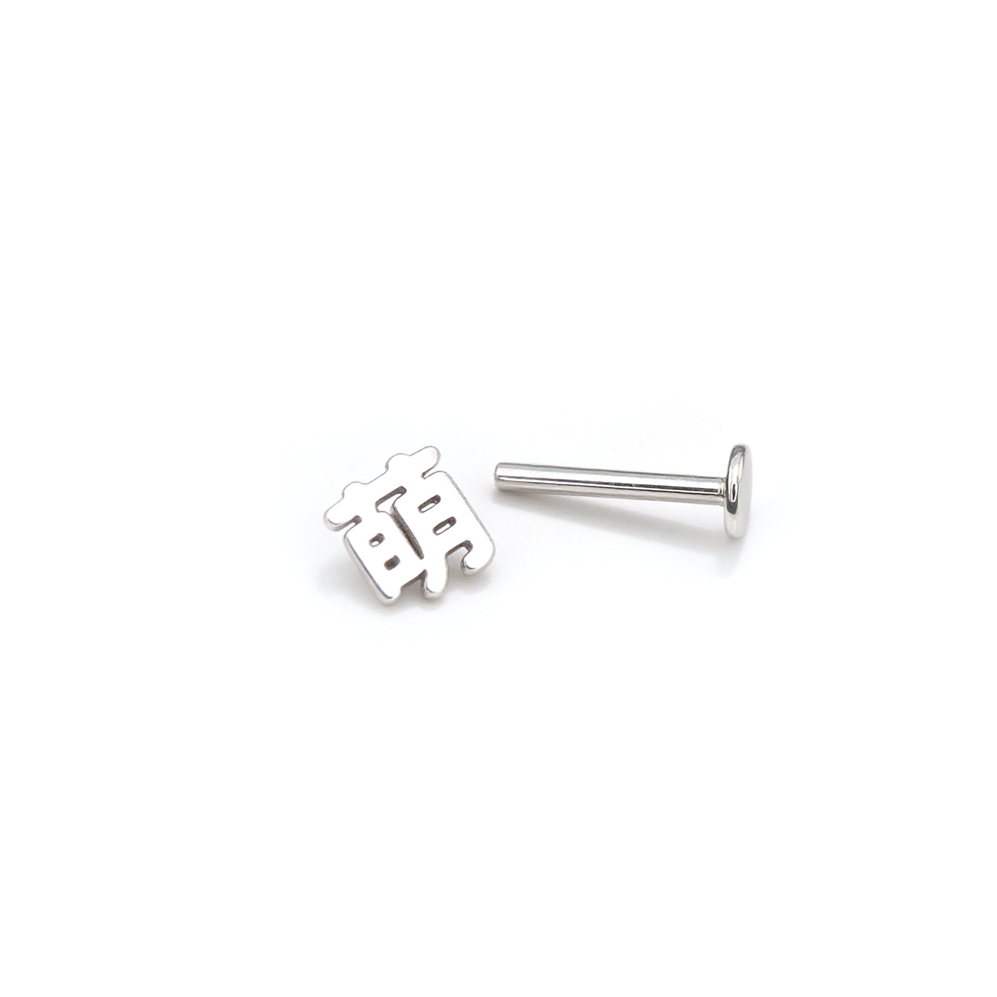 Text Engraved Internally Threaded tainless steel Studs ph1