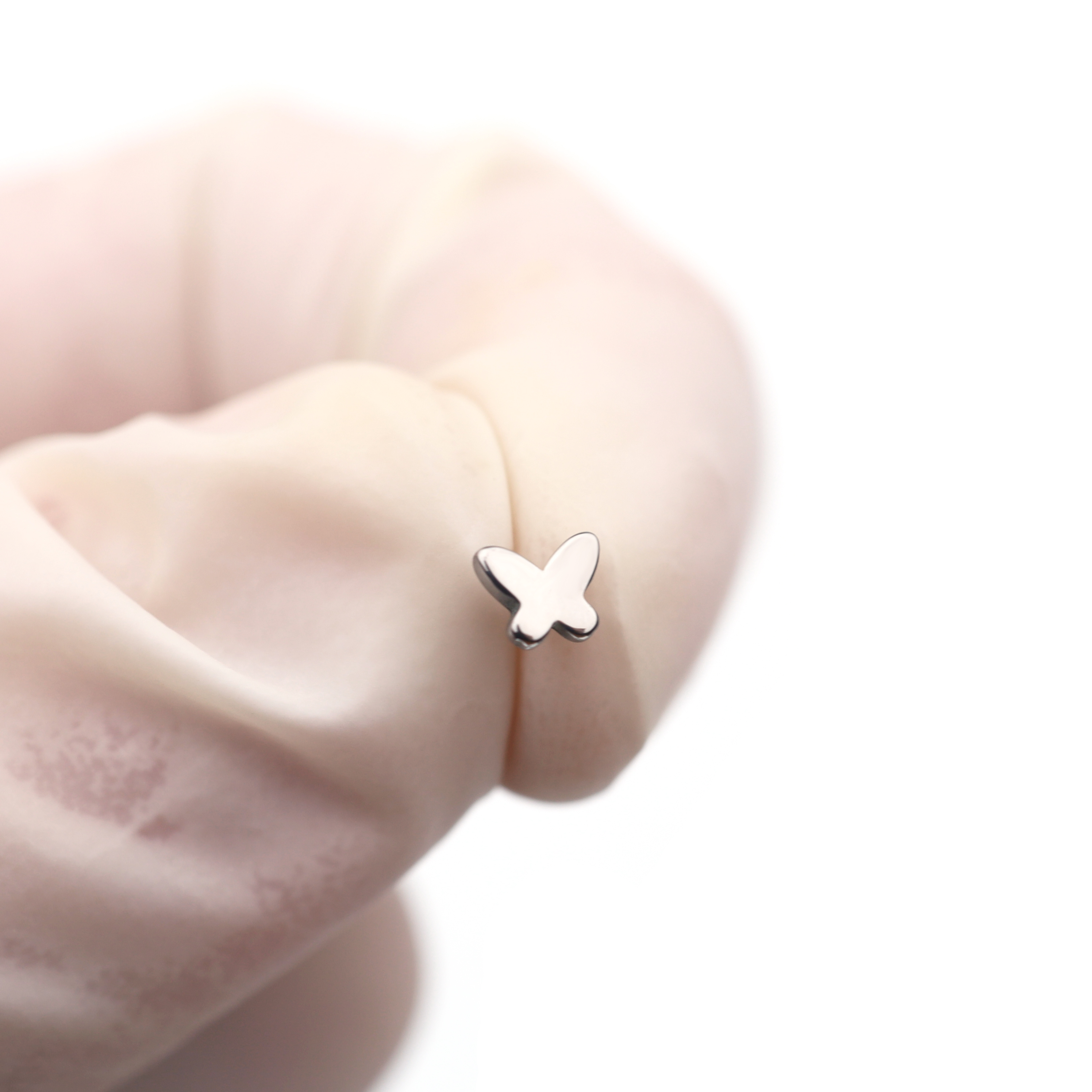Butterfly Titanium Threadless Pin
