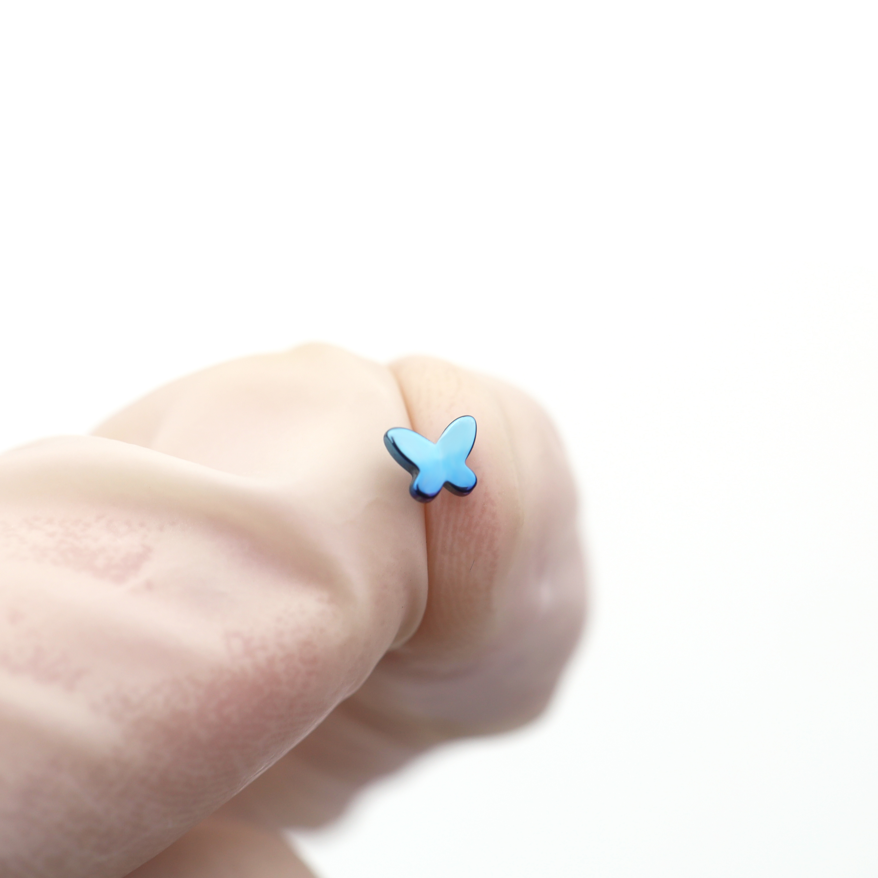 Butterfly Titanium Threadless Pin