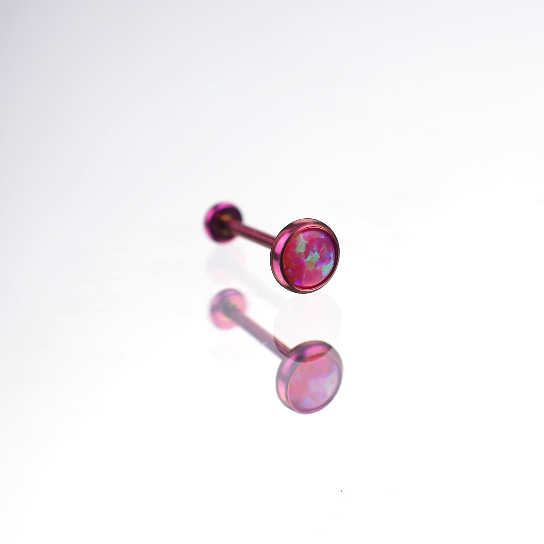 Opal Titanium Threadless Pin