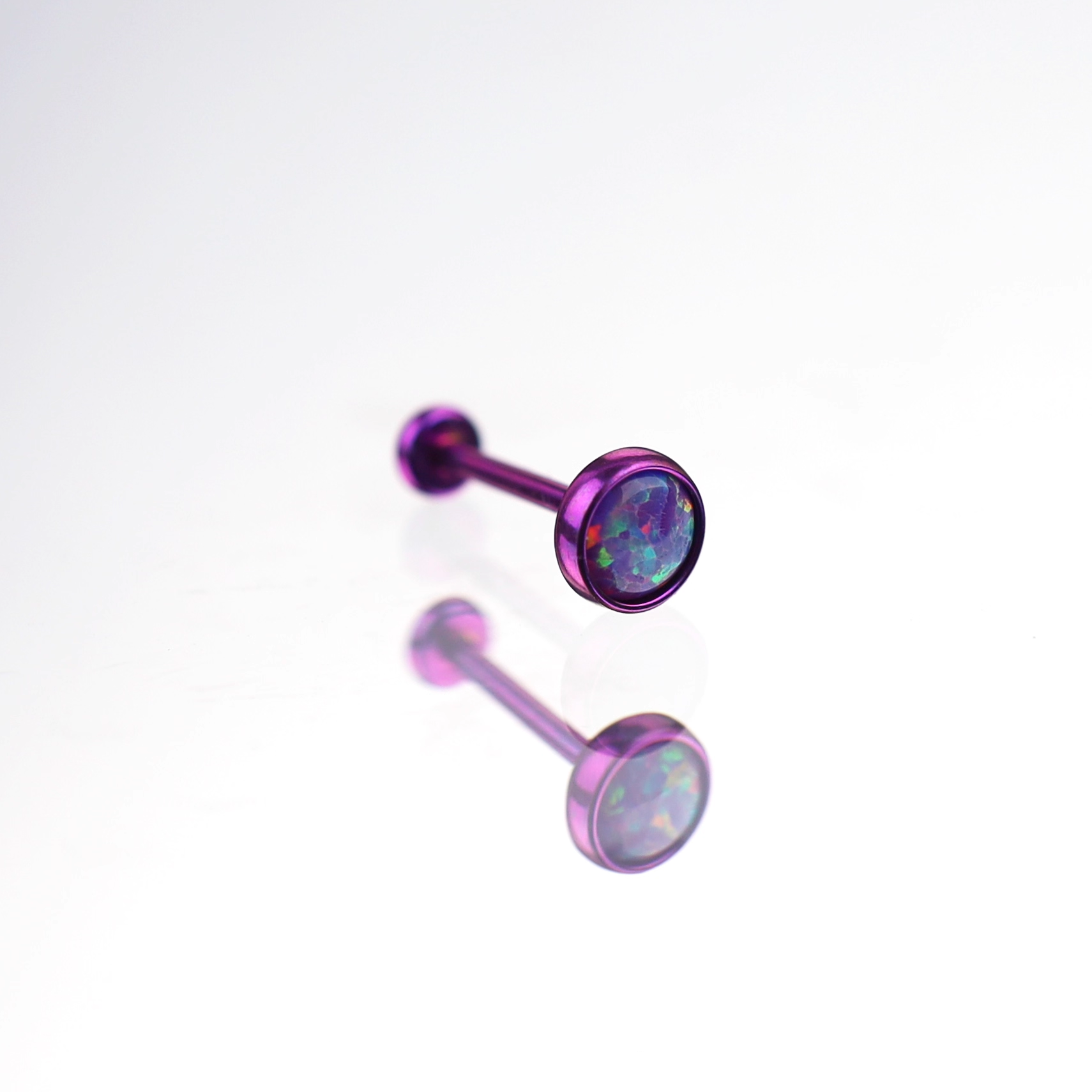 Opal Titanium Threadless Pin