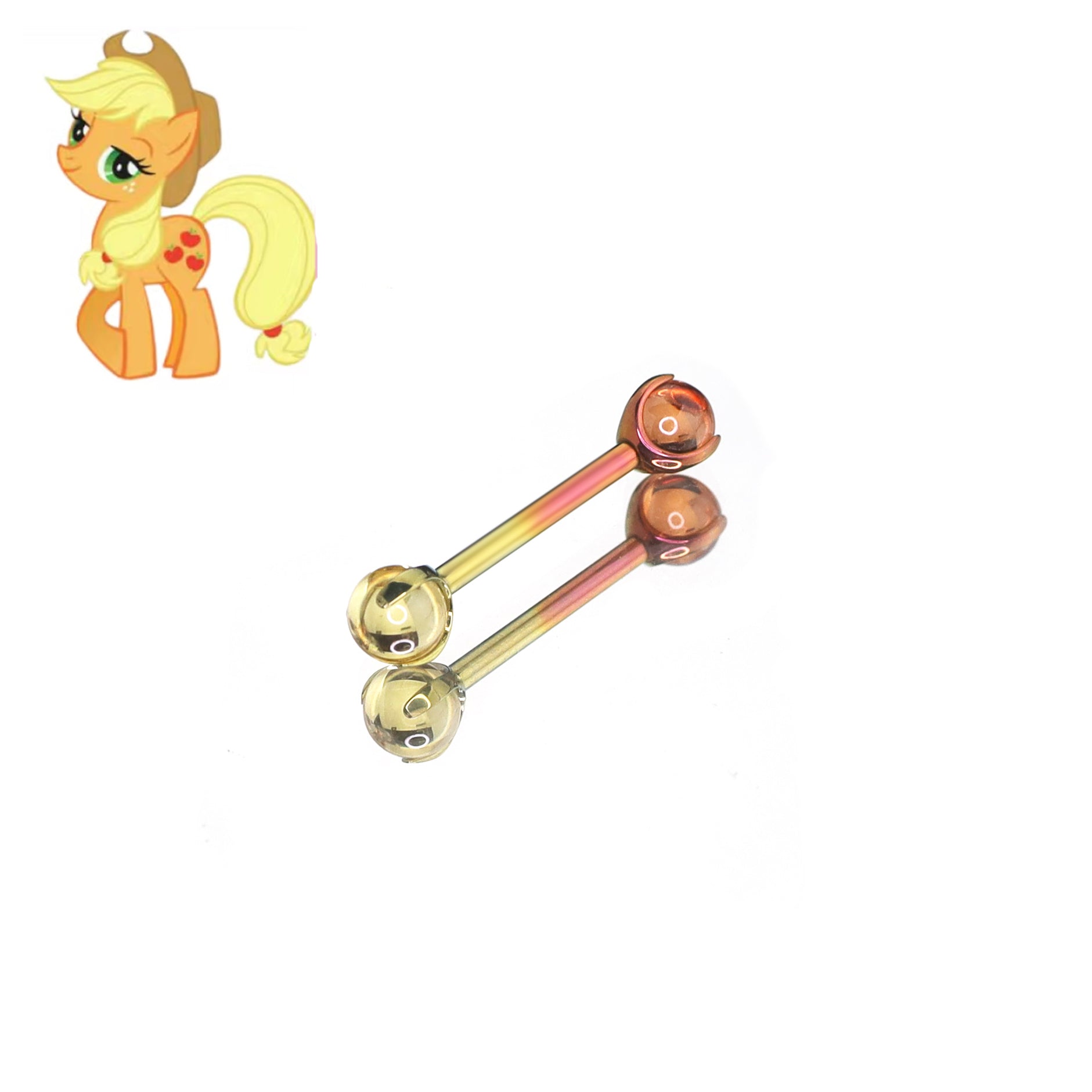 MLP Titanium Internally Threaded Zirconia Barbell - Tongue & Ear