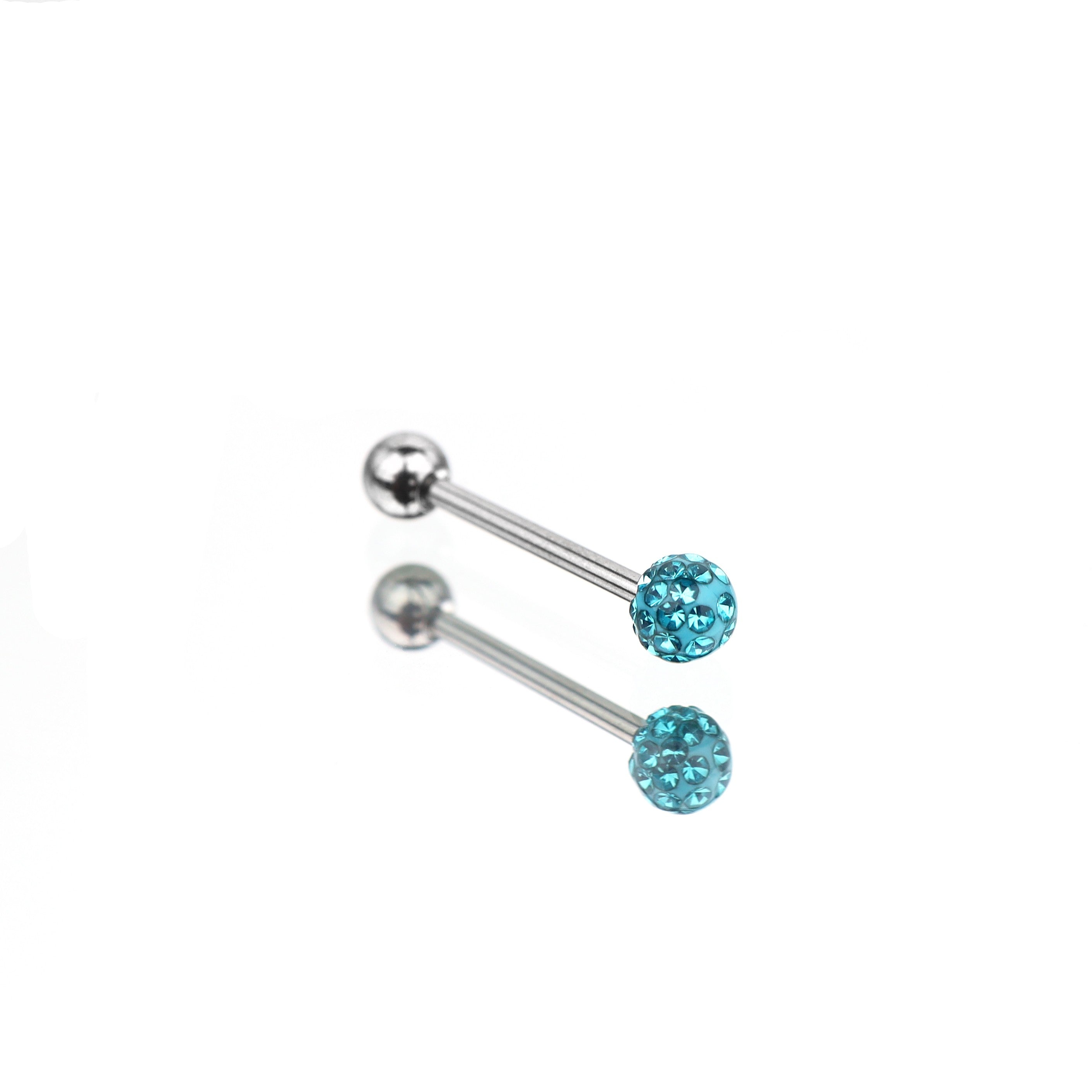 Full CZ Stainless Steel barbell studs