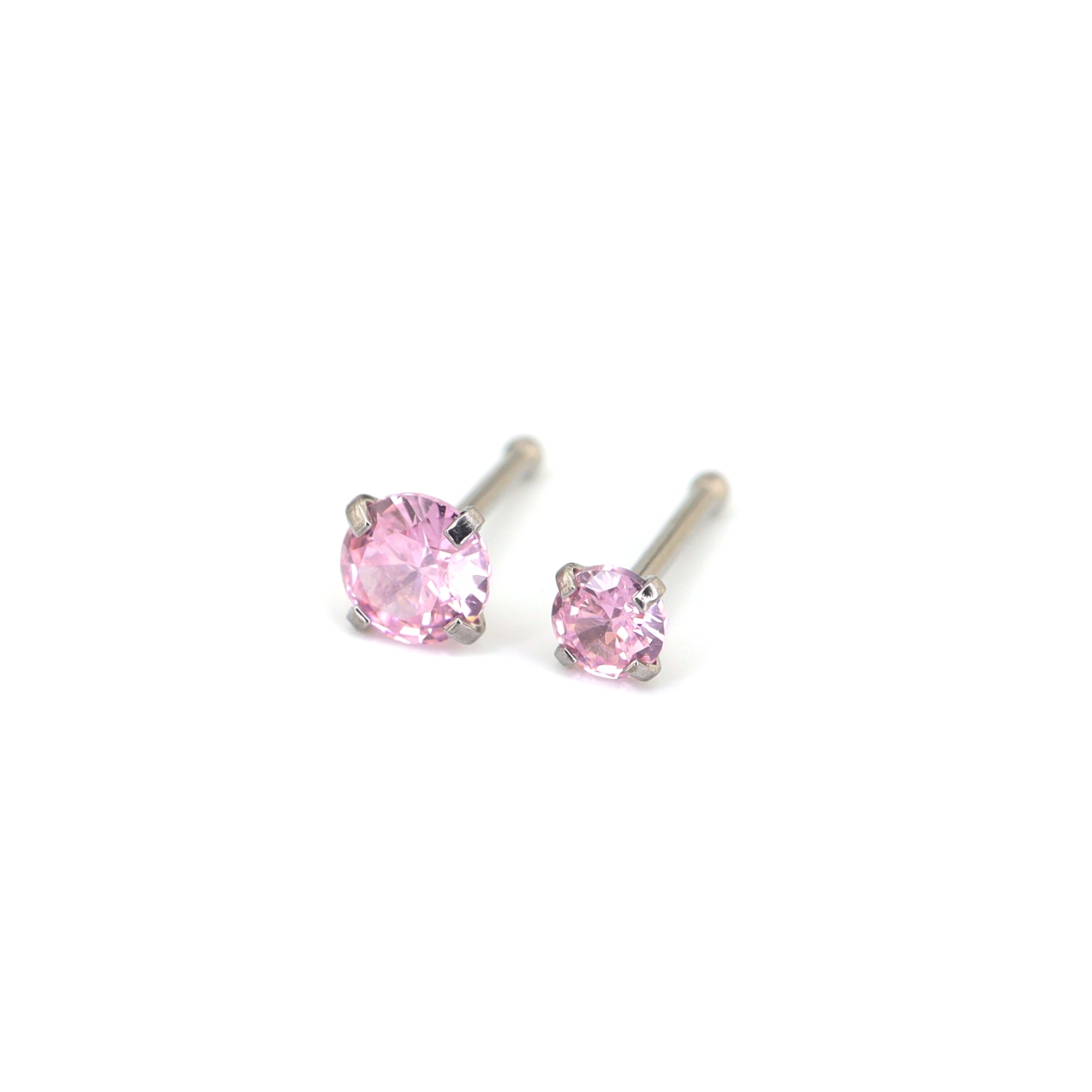 4/8PCS 20G CZ Nostril Stud Pin Set