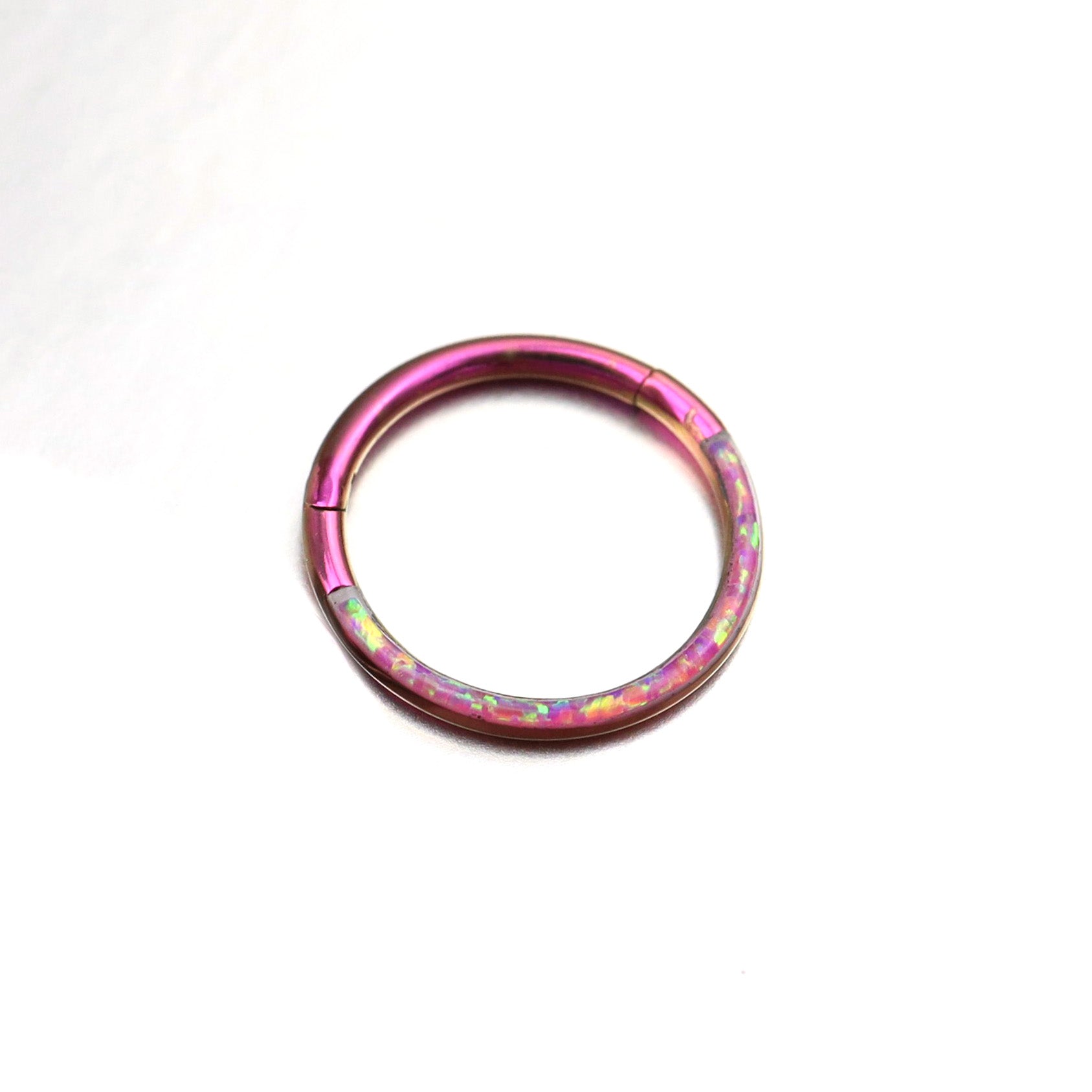 Opal Half Titanium Segment Hoop