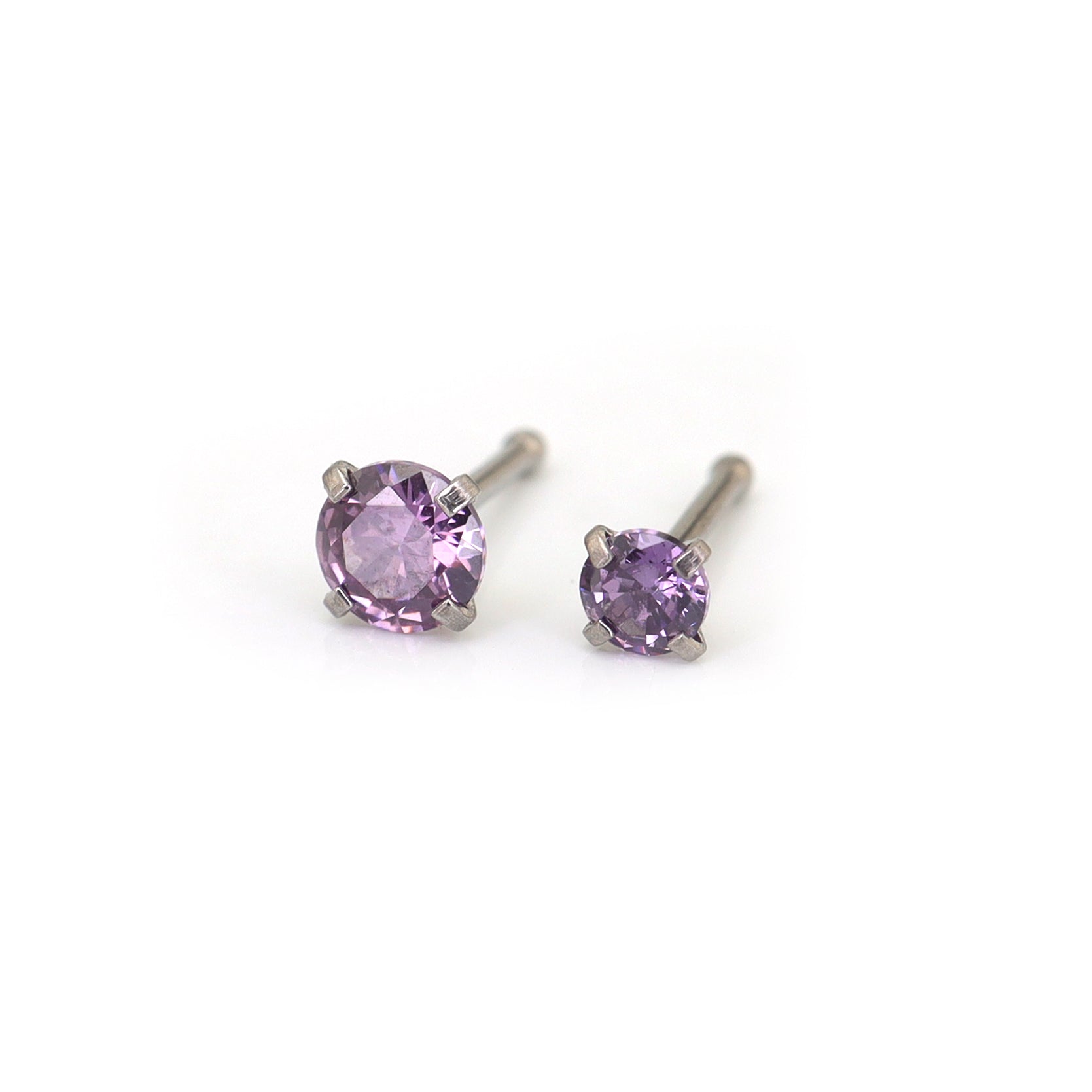 4/8PCS 20G CZ Nostril Stud Pin Set