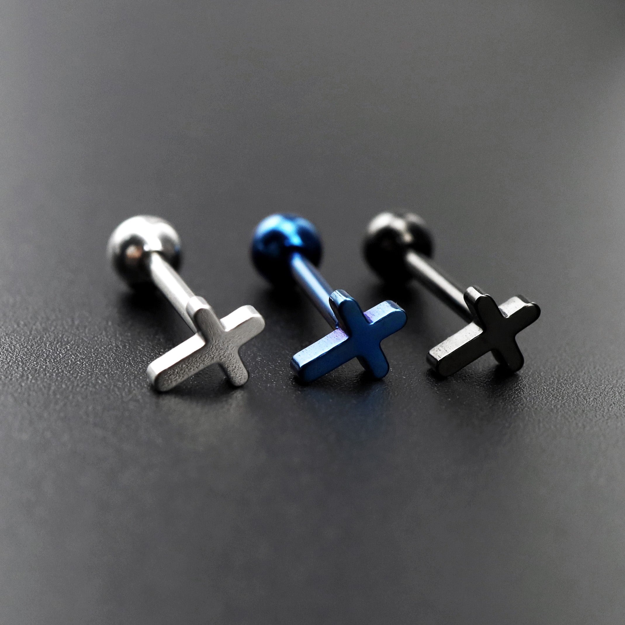 Cross Stainless steel Tongue Stud