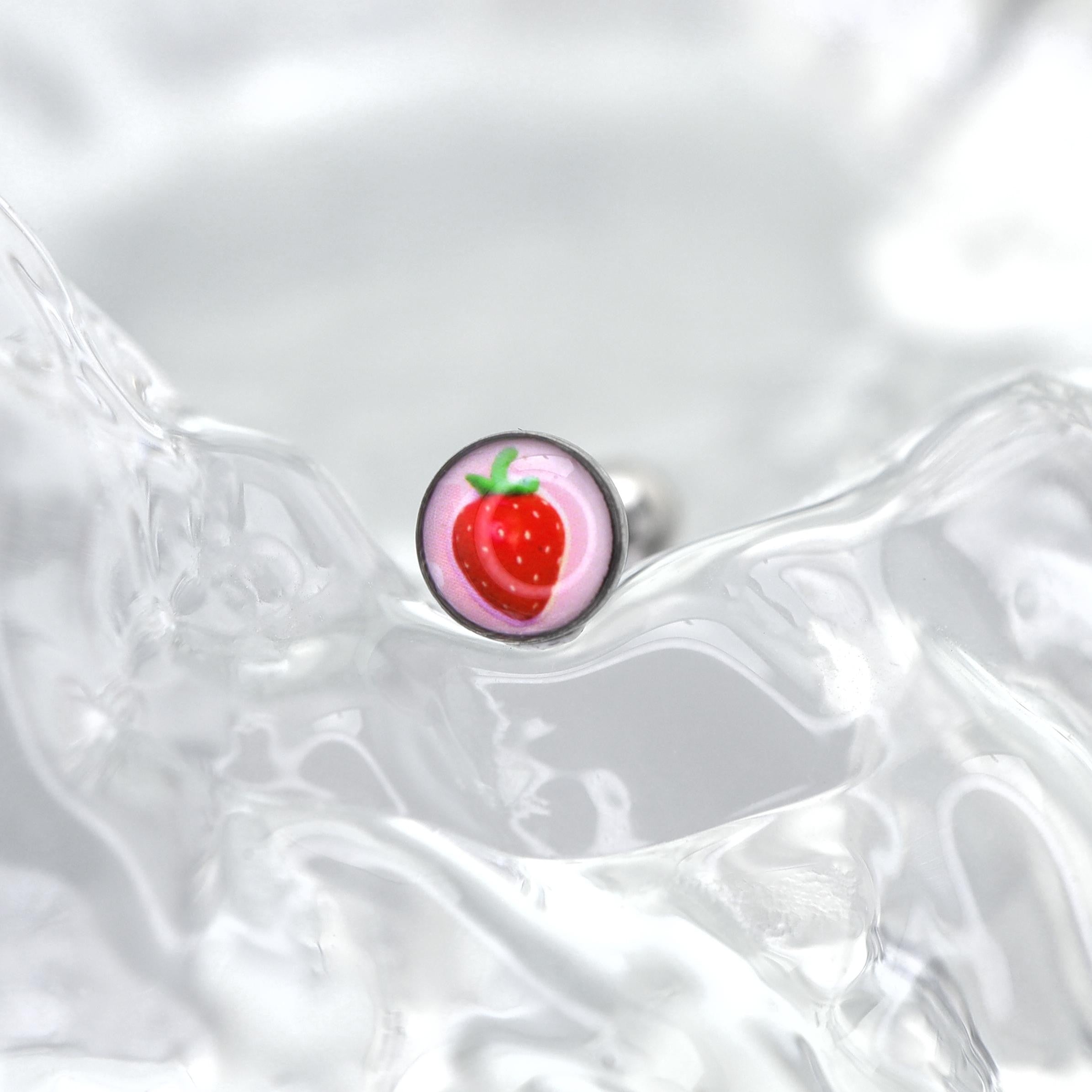 Cute motifs Epoxy Resin Stainless steel tongue stud