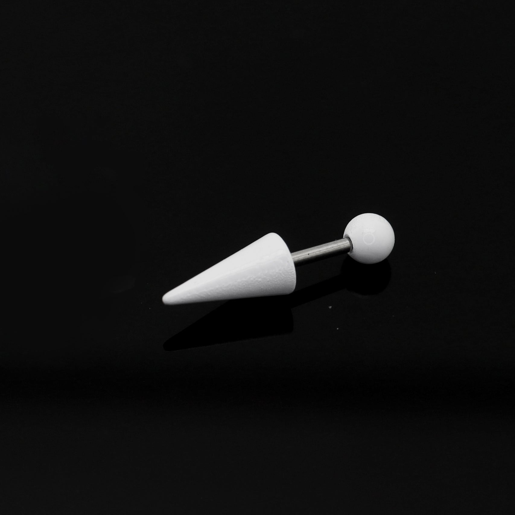 White Enamel Externally Threaded stainless steel Helix Studs ph1
