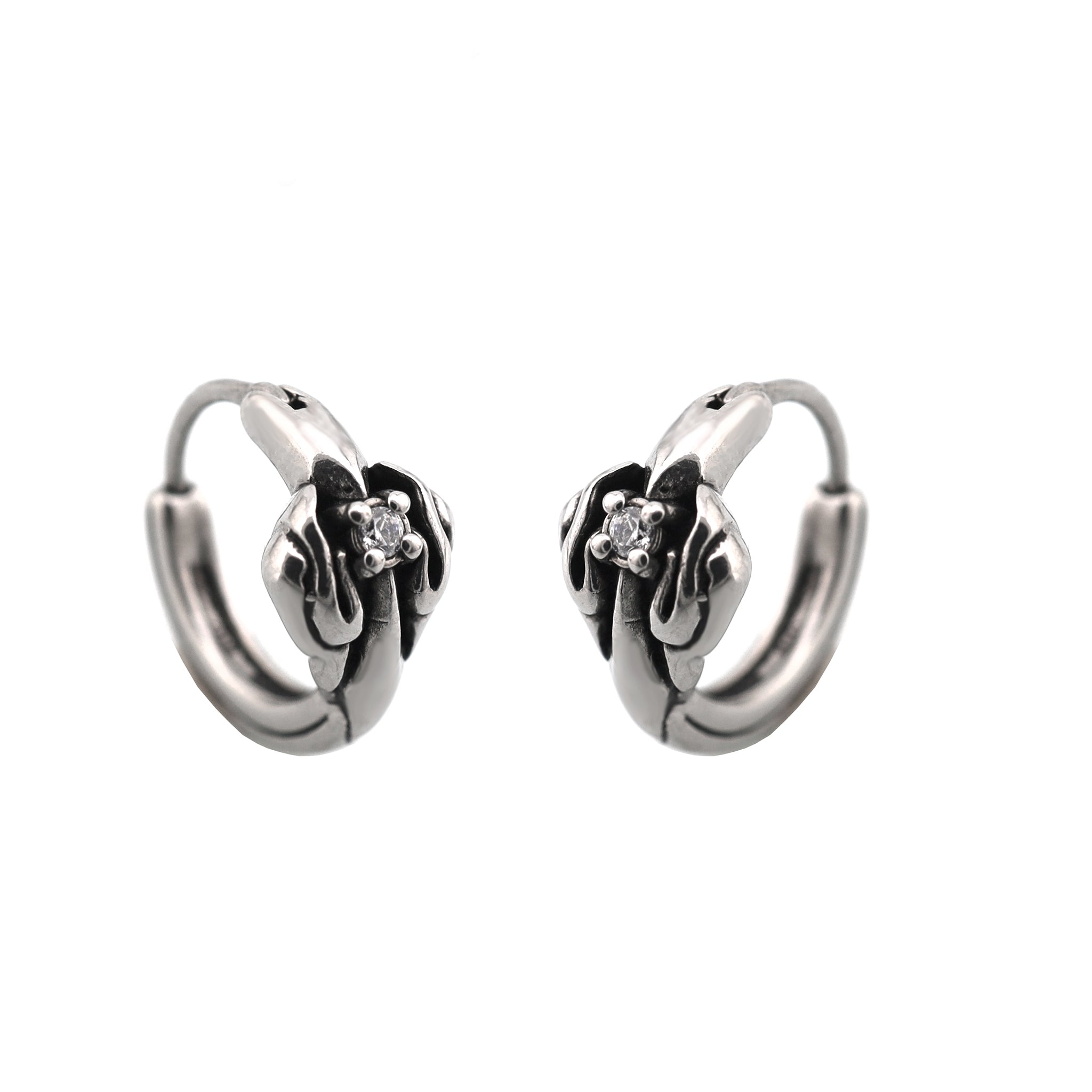 Gothic White CZ tainless steel Earrings ph1