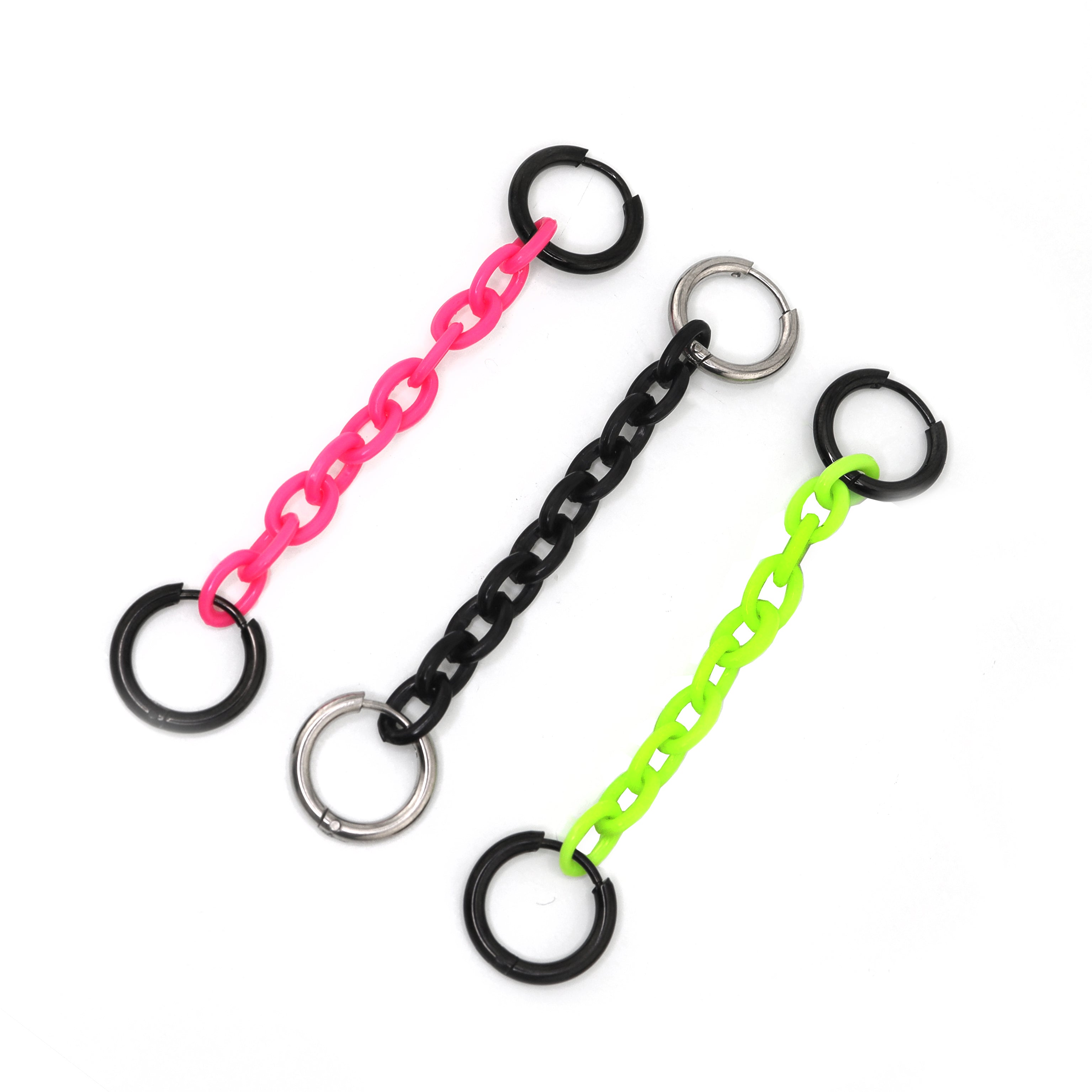 Dopamine Color Acrylic Chain Earrings ph1
