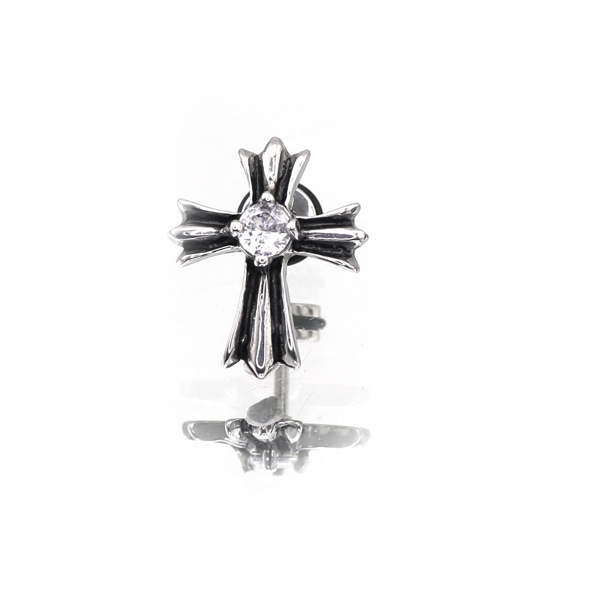 Chrome Hearts Style CZ Cross stainless steel Ear Studs ph1