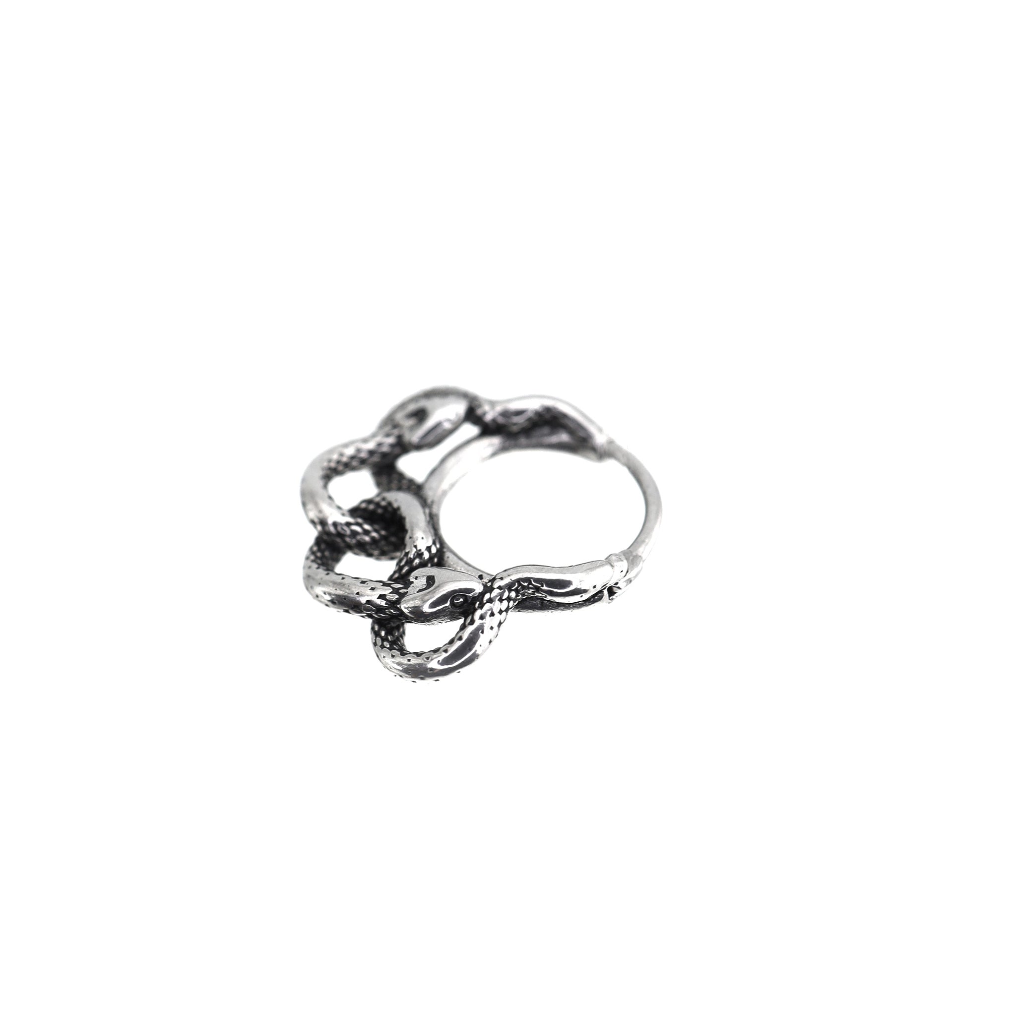 Double Twisted Snake Openwork tainless steel Earrings