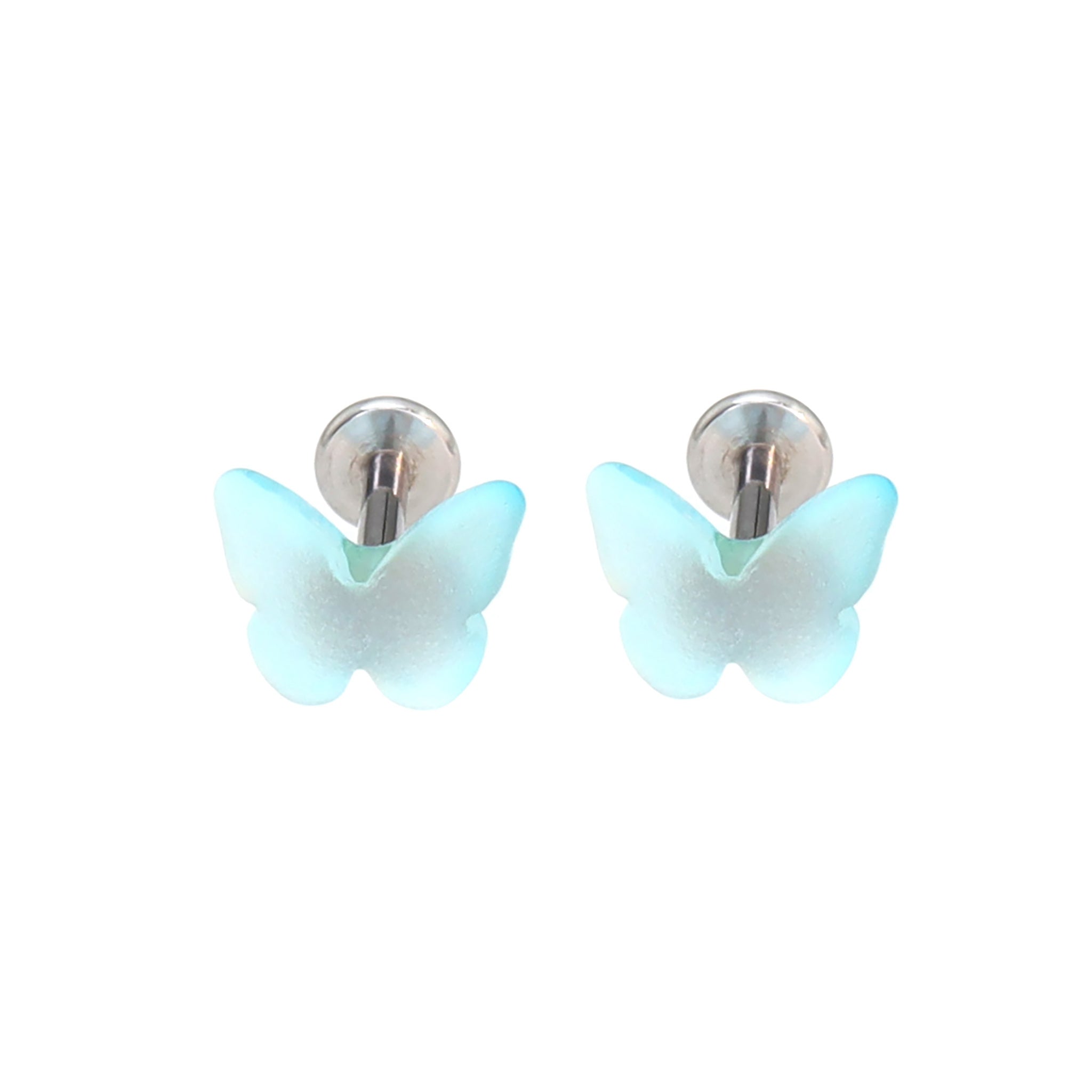 Colorful Resin Butterfly Internally Threaded Stud ph1