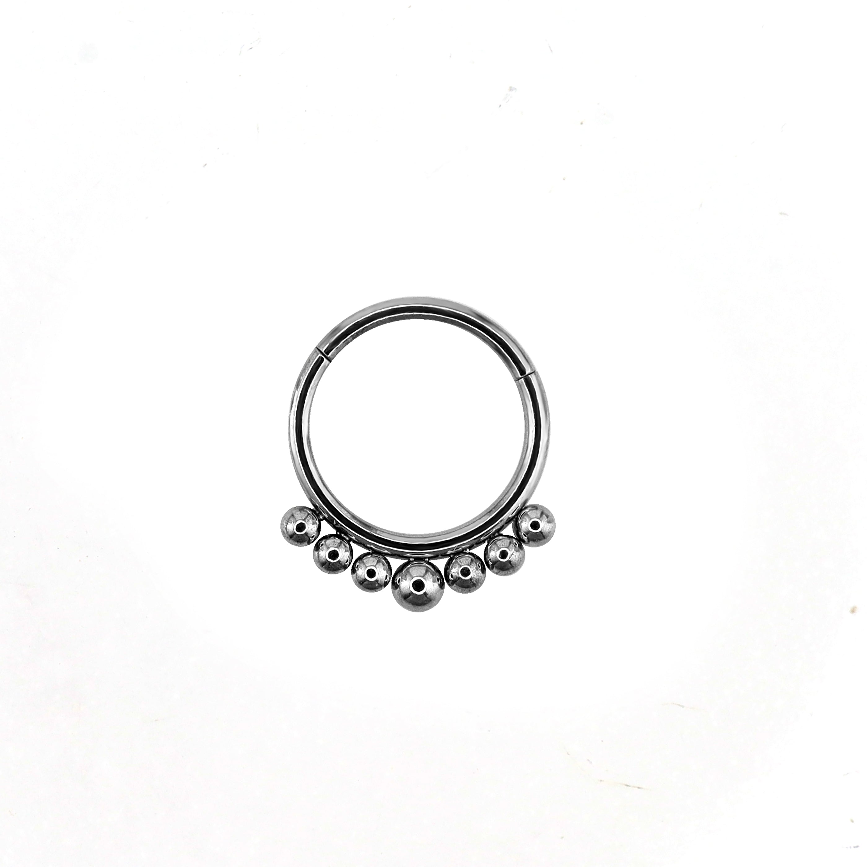 16G Small ball stainless steel Serpent Ring