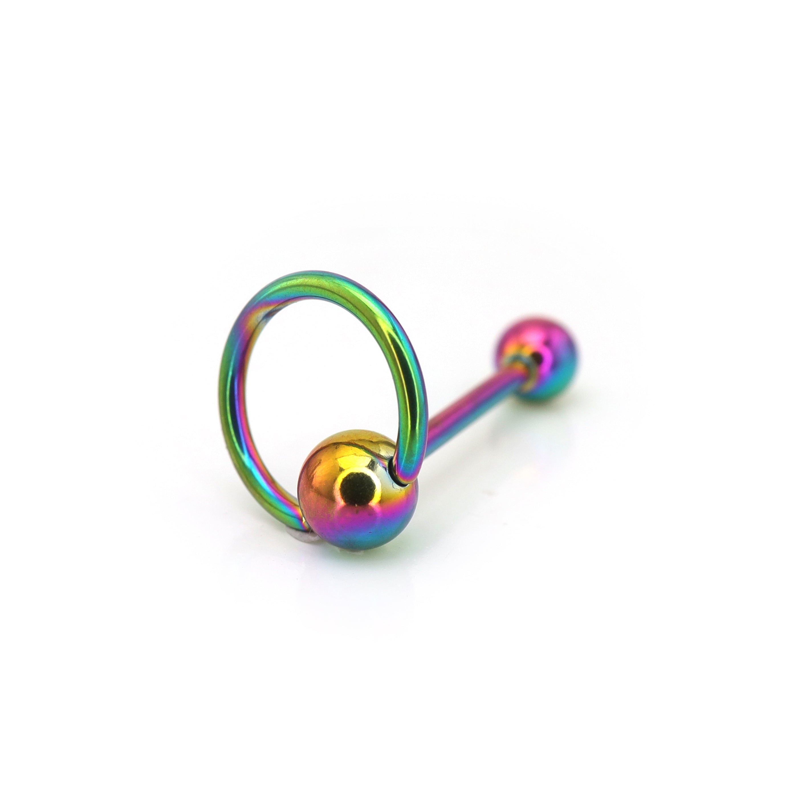 Spinning Ball stainless steel tongue stud
