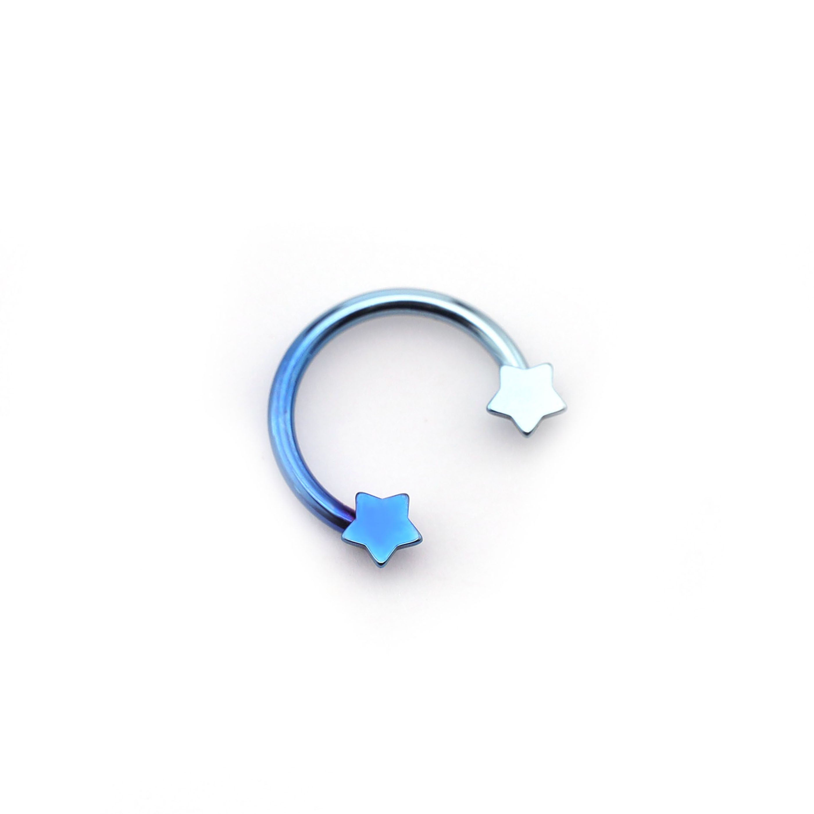 Star Shaped Titanium Horseshoe Ring