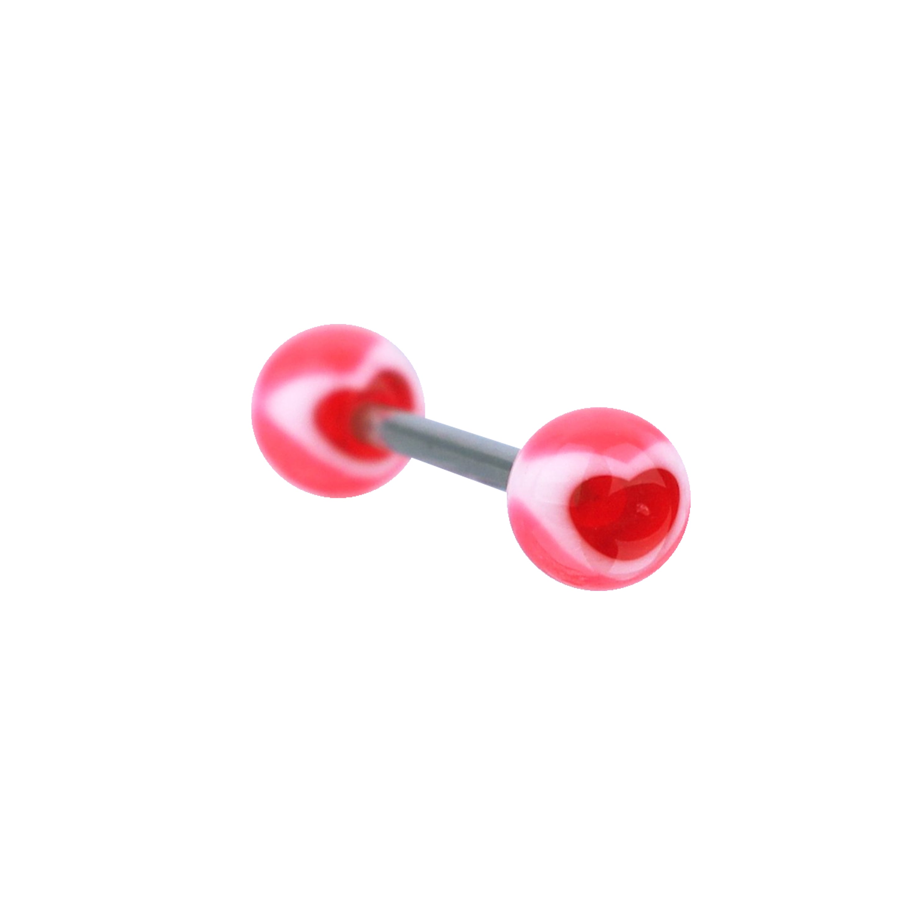 8PCS Heart Shaped Acrylic Barbell Studs Set