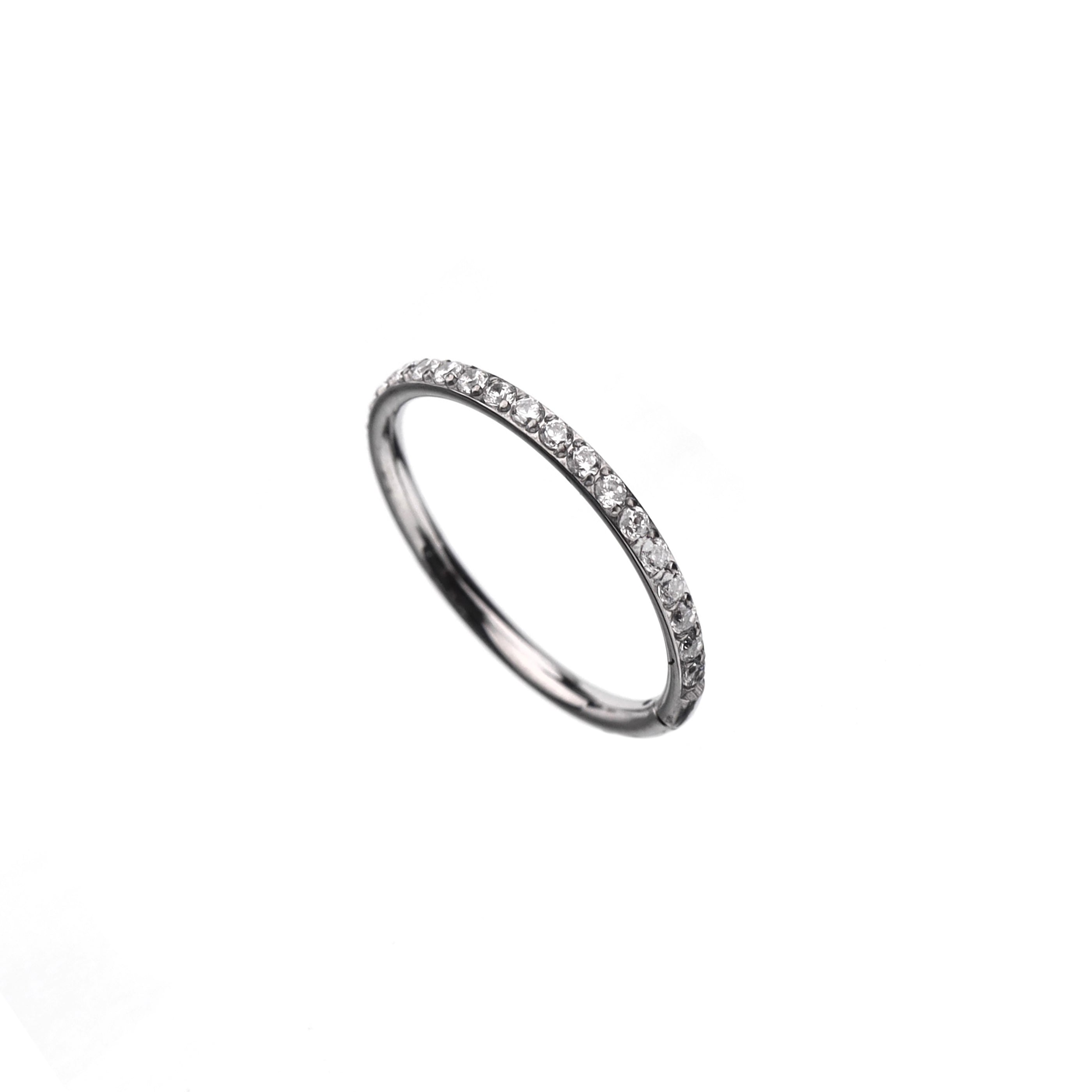 16G CZ Titanium Clicker Hoop
