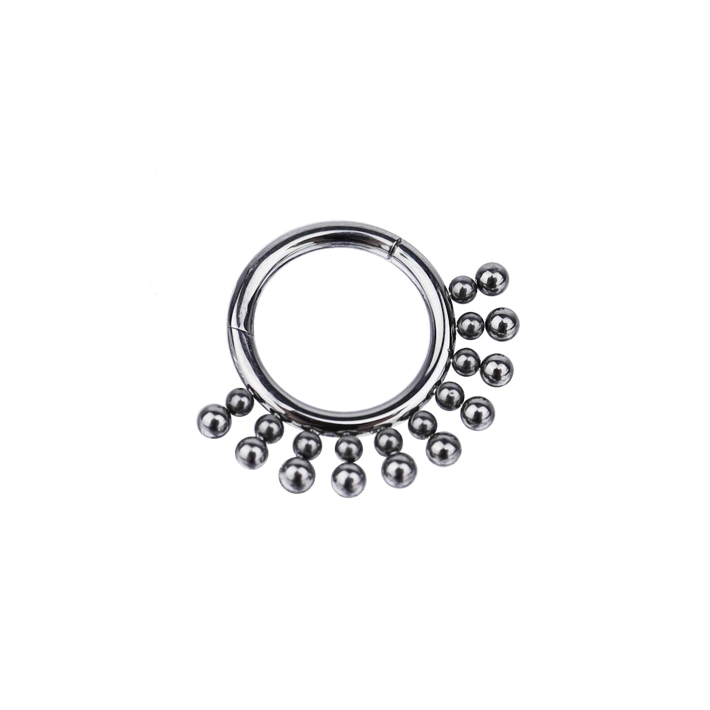 Sun Burst Titanium Segment Hoop