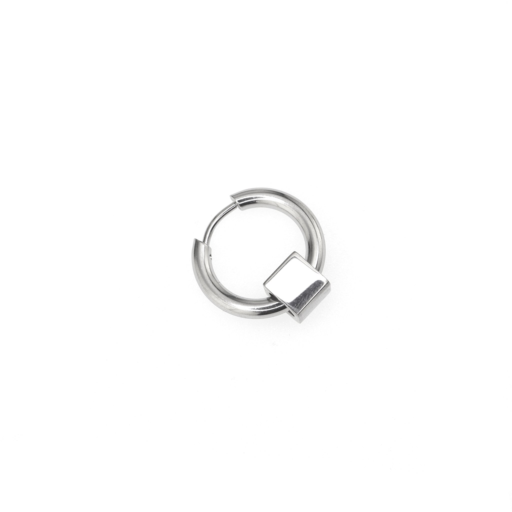 Square Pendant Stainless Steel Earrings