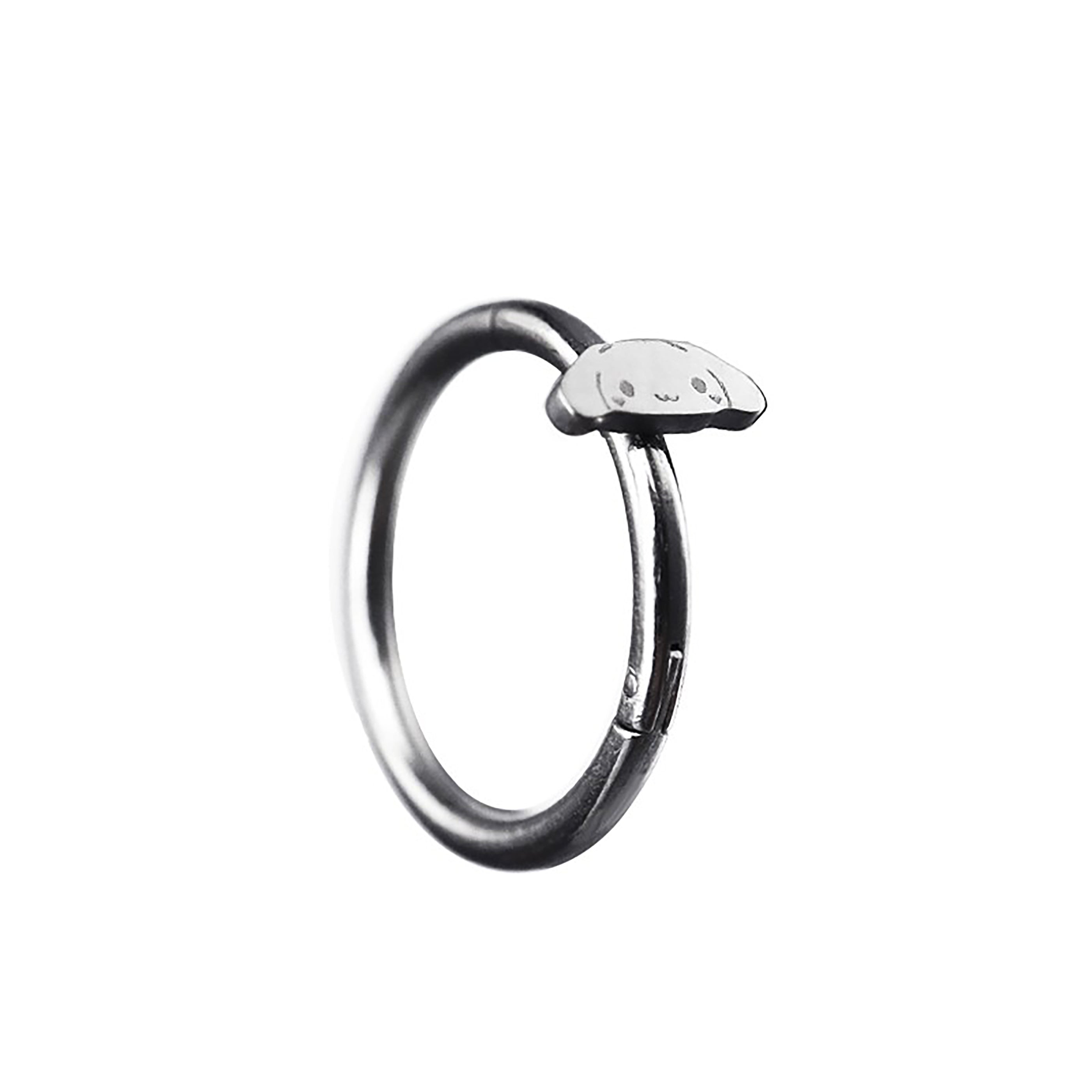 Cute Dog stainless steel Segment Hoop