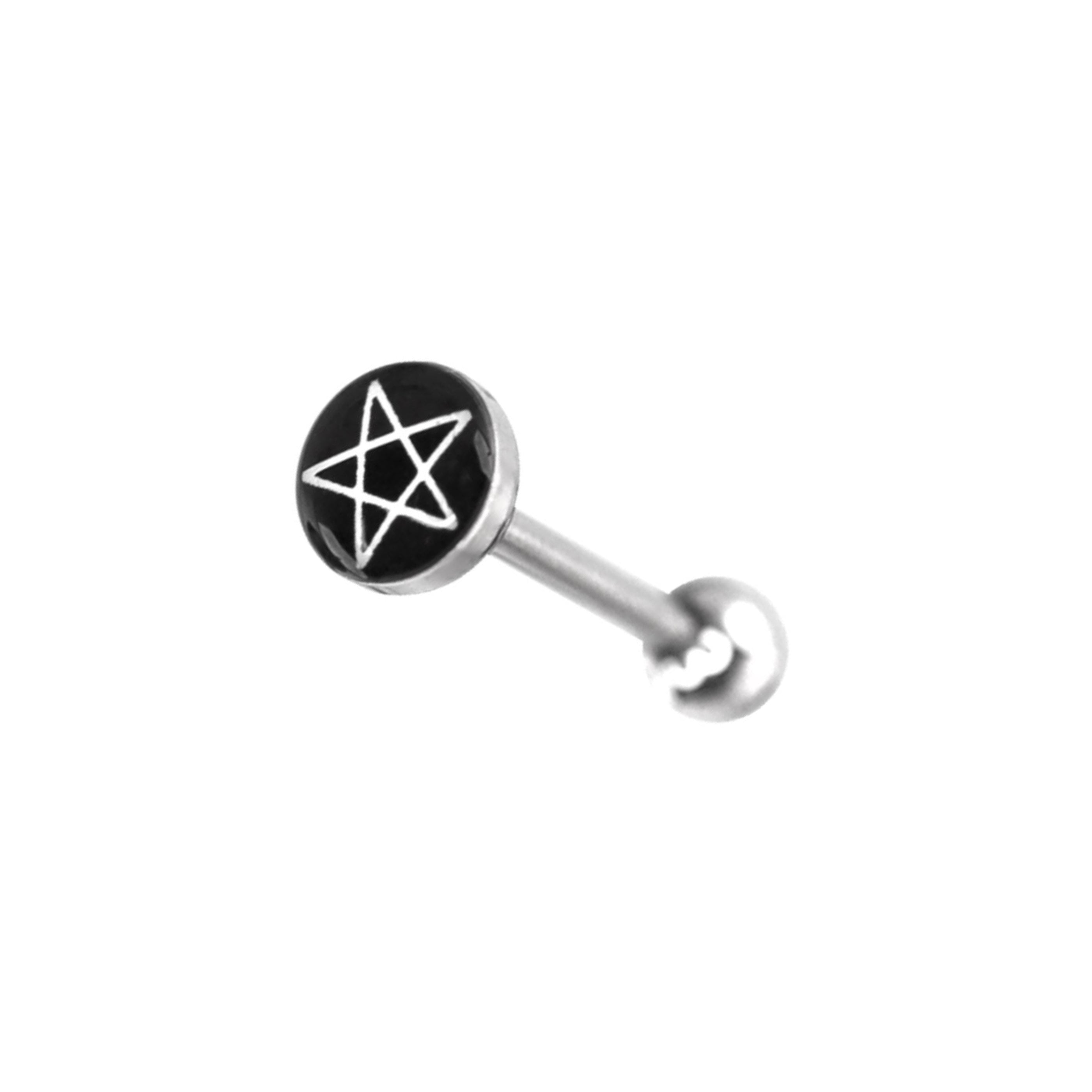 Resin Oil Slick Star tongue stud