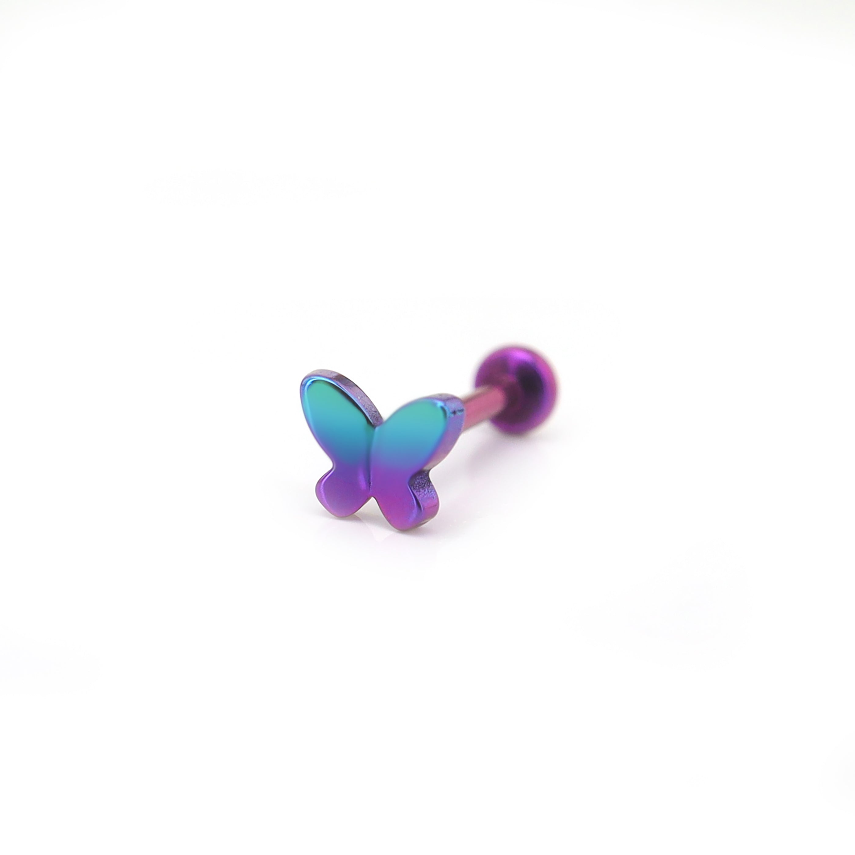 Butterfly Titanium Threadless Pin