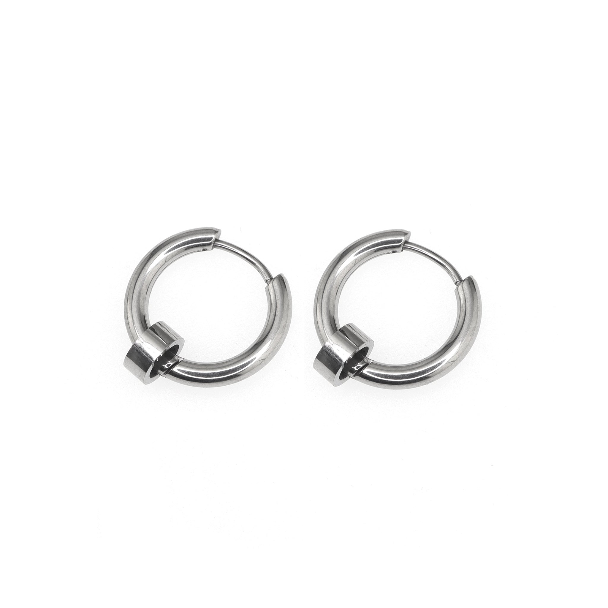 Cylindrical Pendant Stainless Steel Earrings