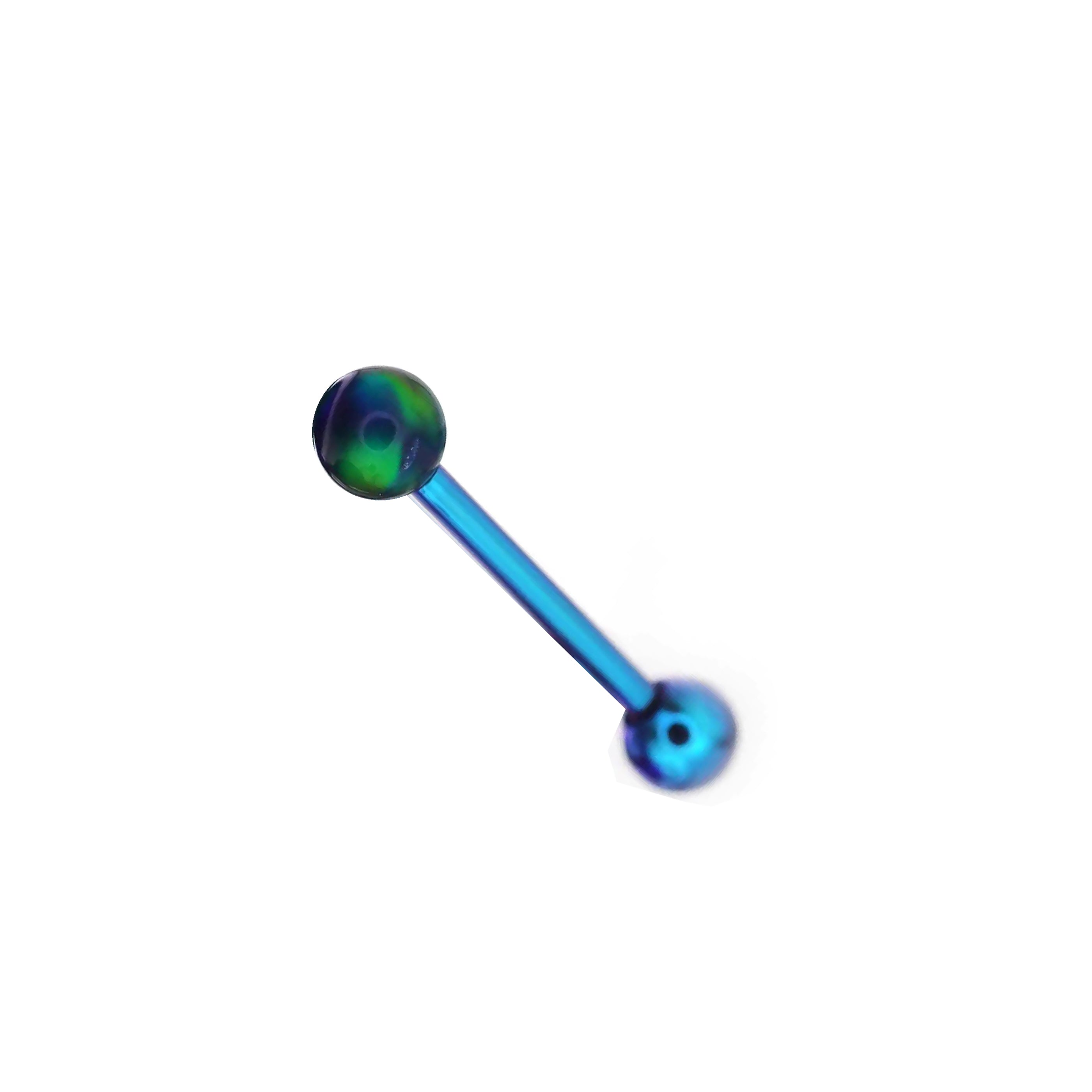 14G Opal Internally Threaded Titanium barbell studs