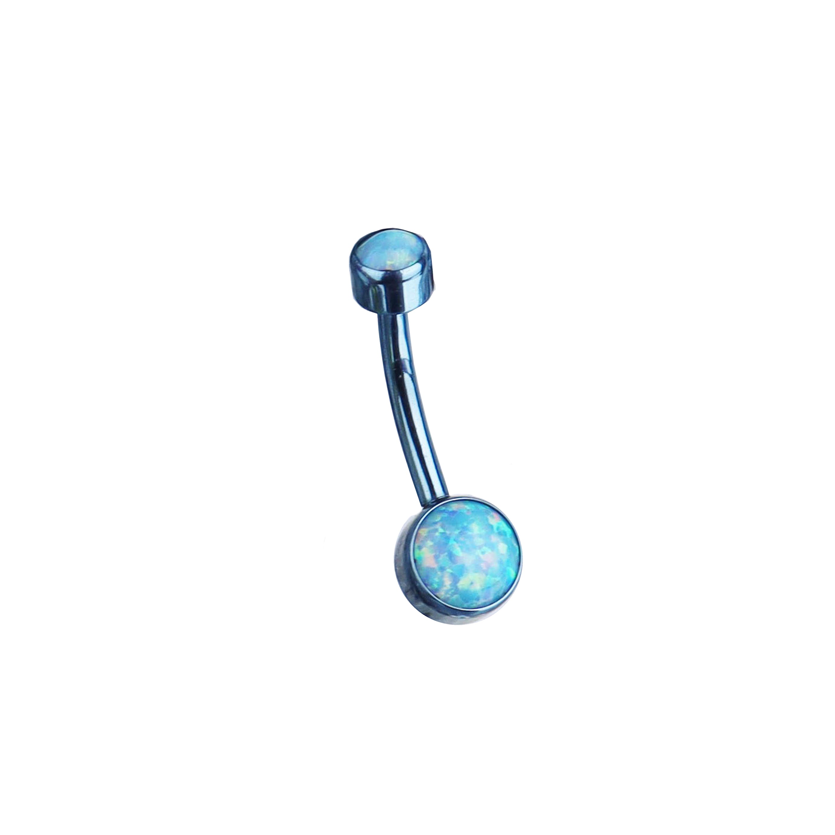 Opal internally threaded Titanium Belly Ring