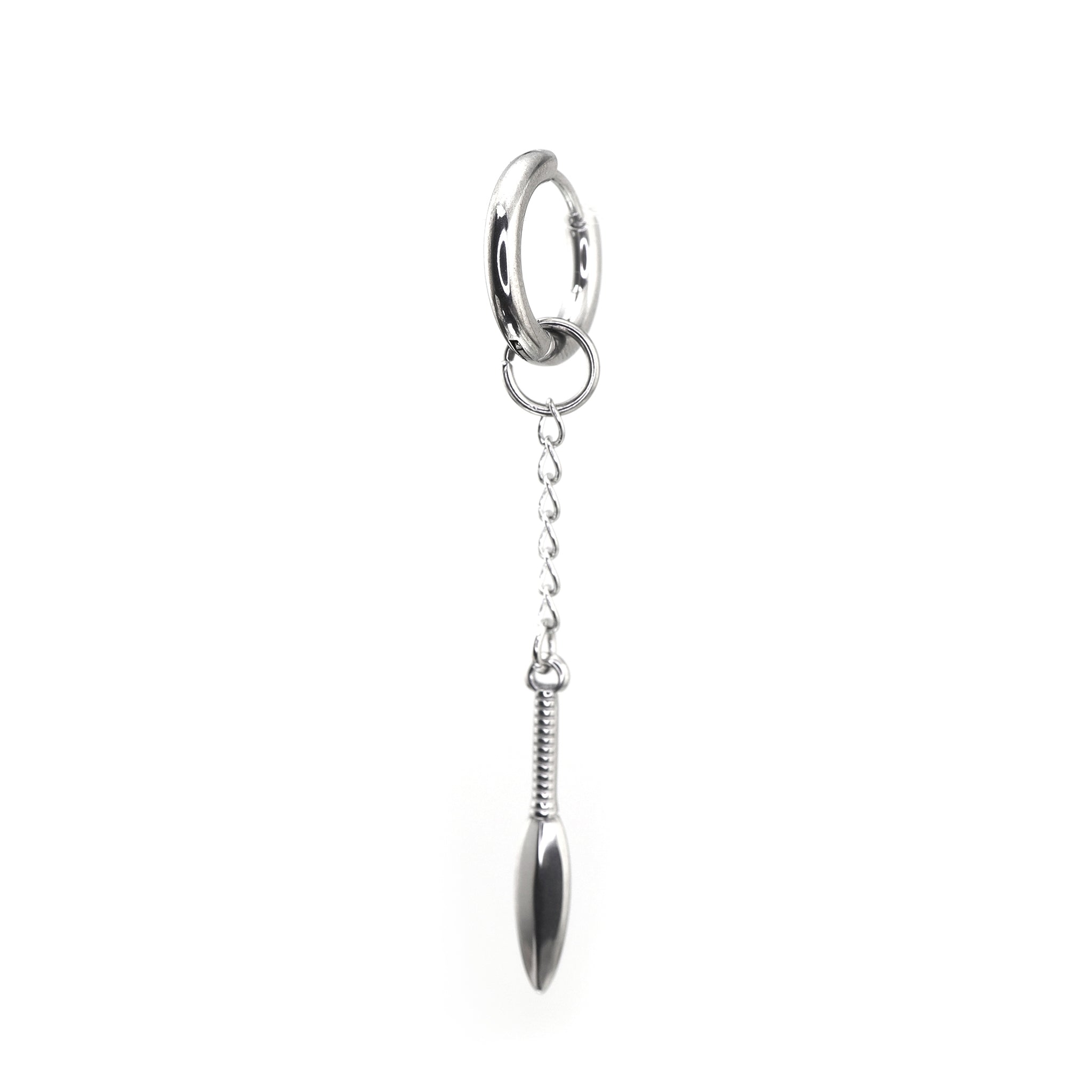 Dagger Drop Chain stainless steel Earrings ph1