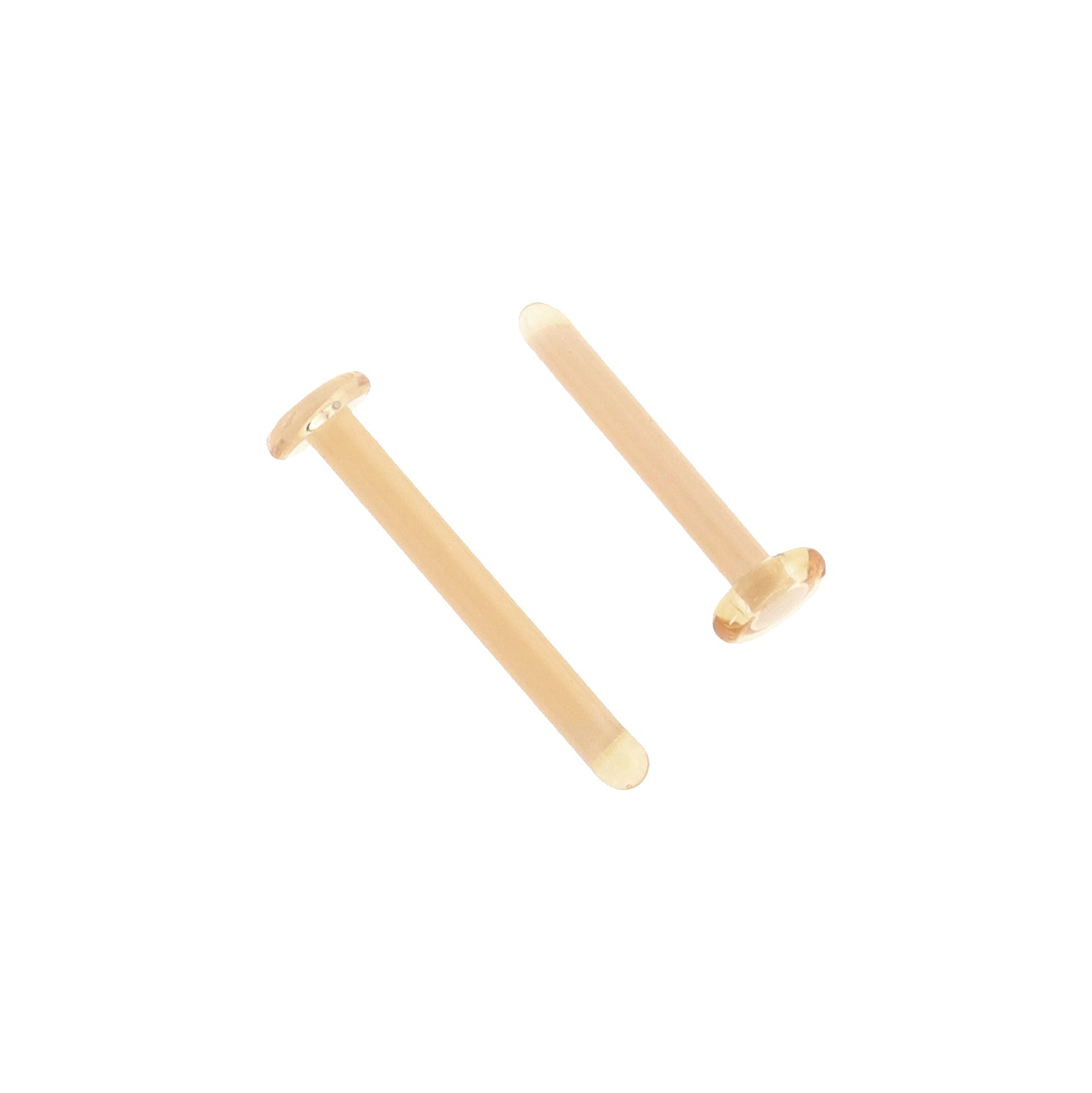 6PCS Glass needle Flesh-Tone invisible stick piercing nail Set