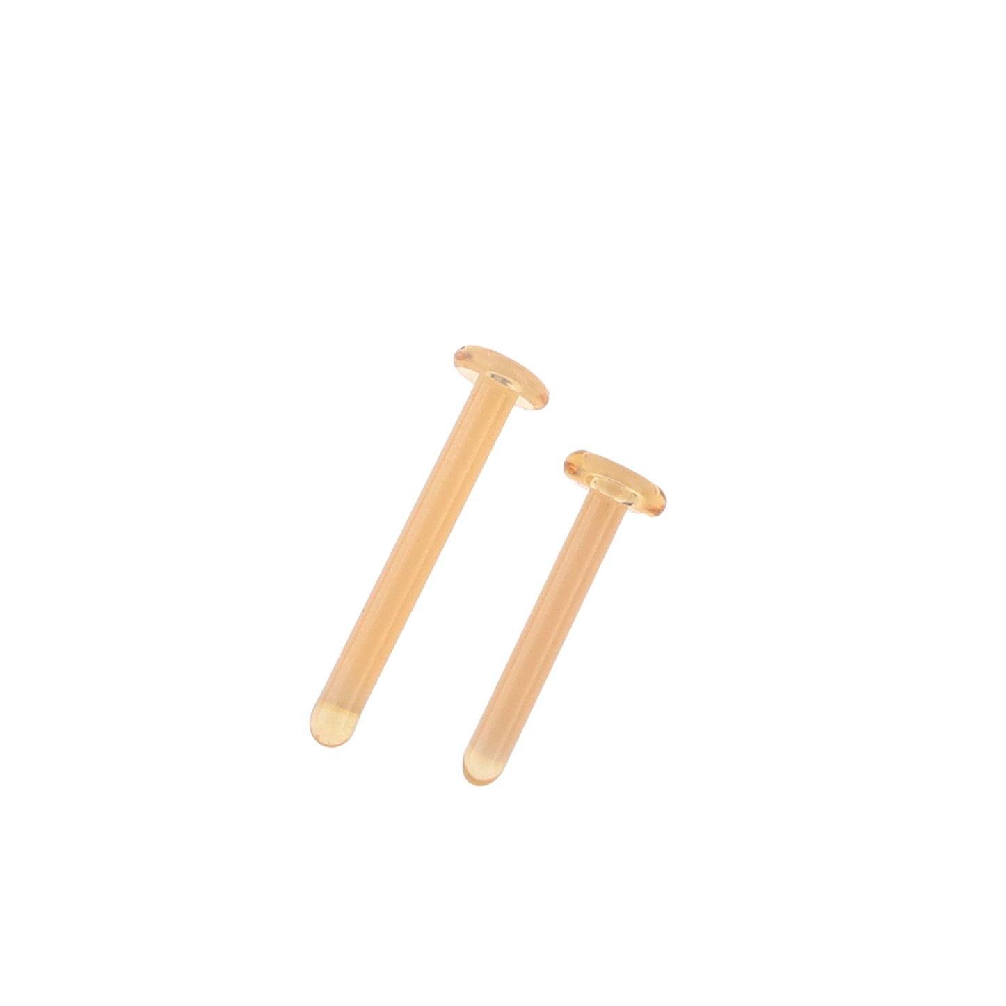 6PCS Glass needle Flesh-Tone invisible stick piercing nail Set
