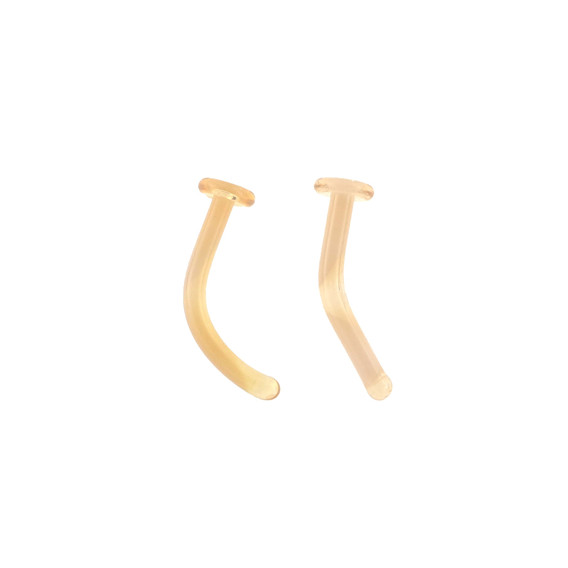 6PCS U-shaped Glass needle Flesh-Tone invisible stick piercing nail Set
