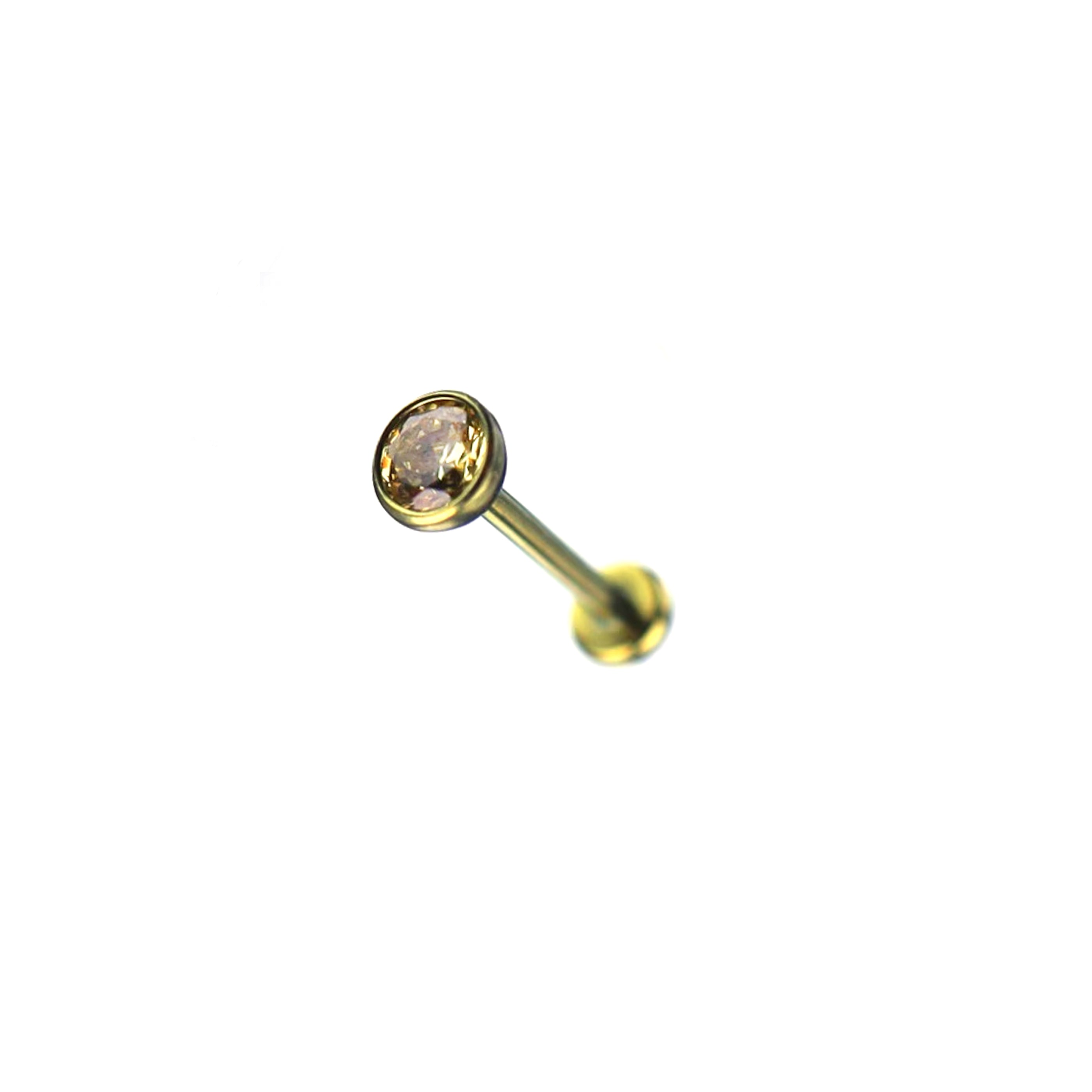Crystal Titanium Threadless Pin